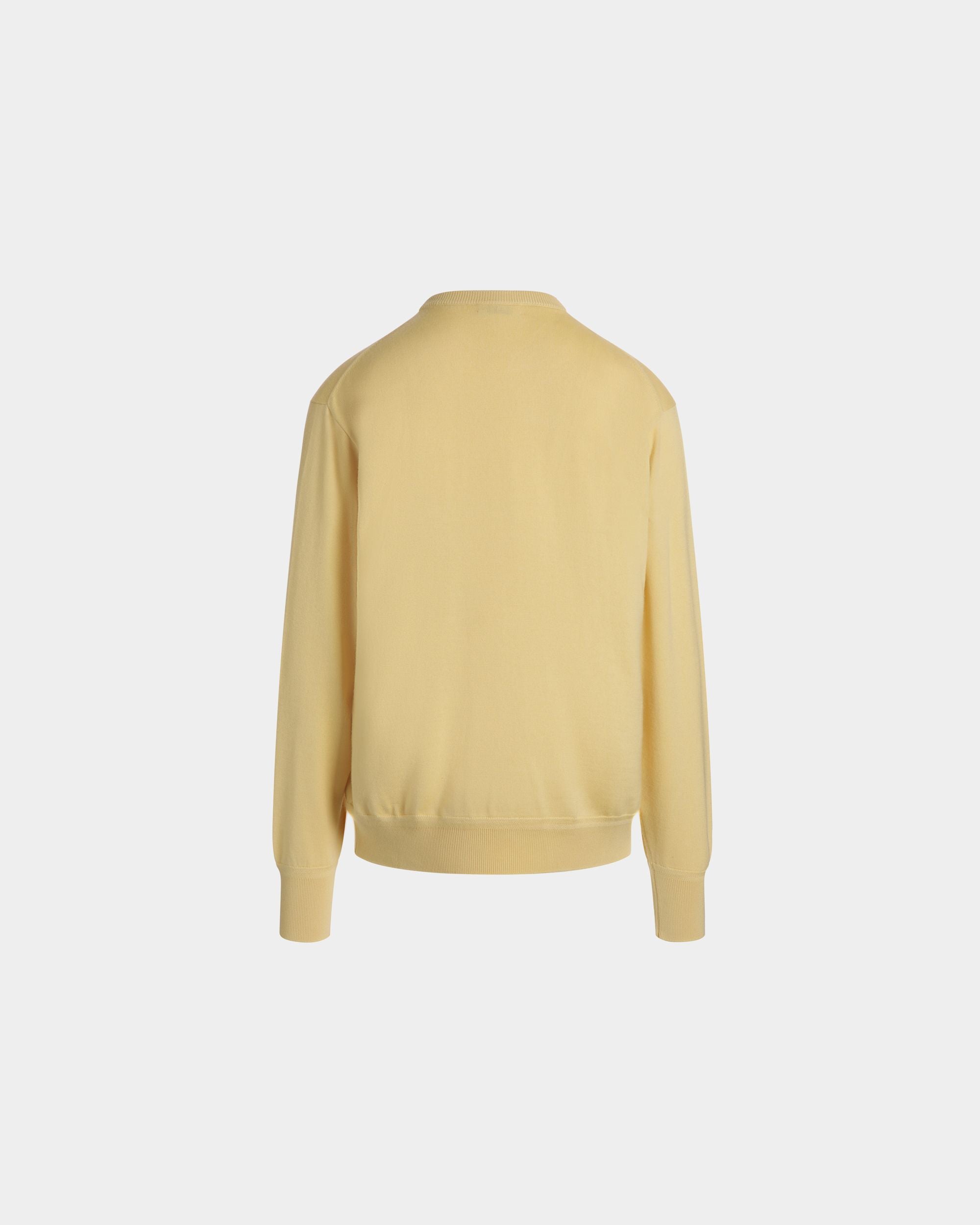 Pullover Mit Rundhalsausschnitt Aus Einer Woll-Kaschmir-Mischung In Dusty Yellow - Herren - Bally - 07