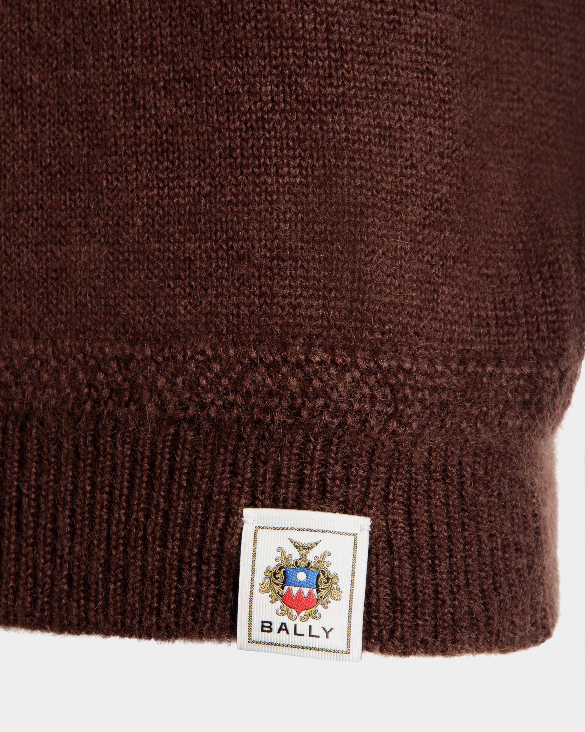 Pull Ras-Du-Cou En Mohair Et Soie Marron - Homme - Bally - 04