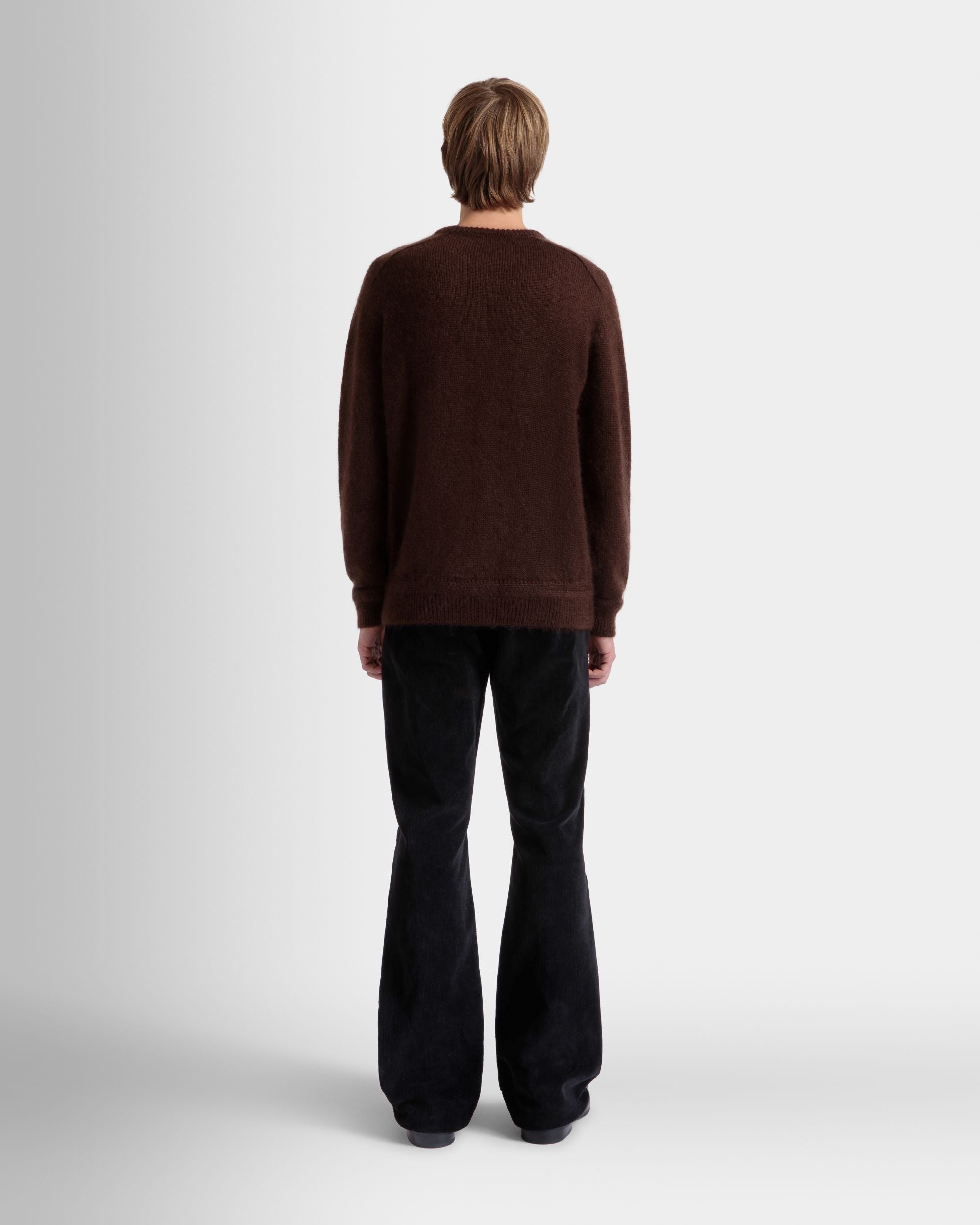 Pull Ras-Du-Cou En Mohair Et Soie Marron - Homme - Bally - 06