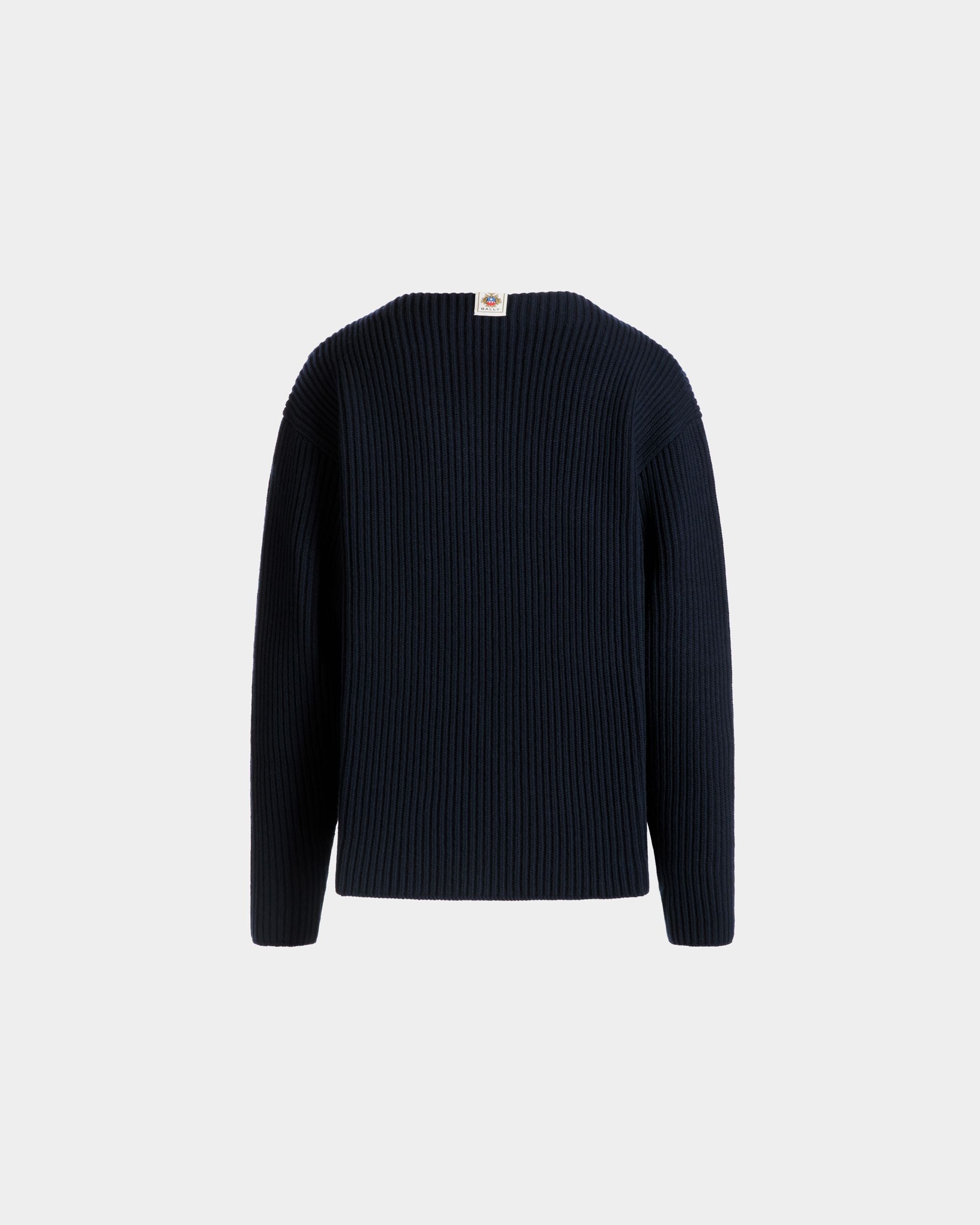 Pull Ras-Du-Cou En Laine Navy Blue - Homme - Bally - 07