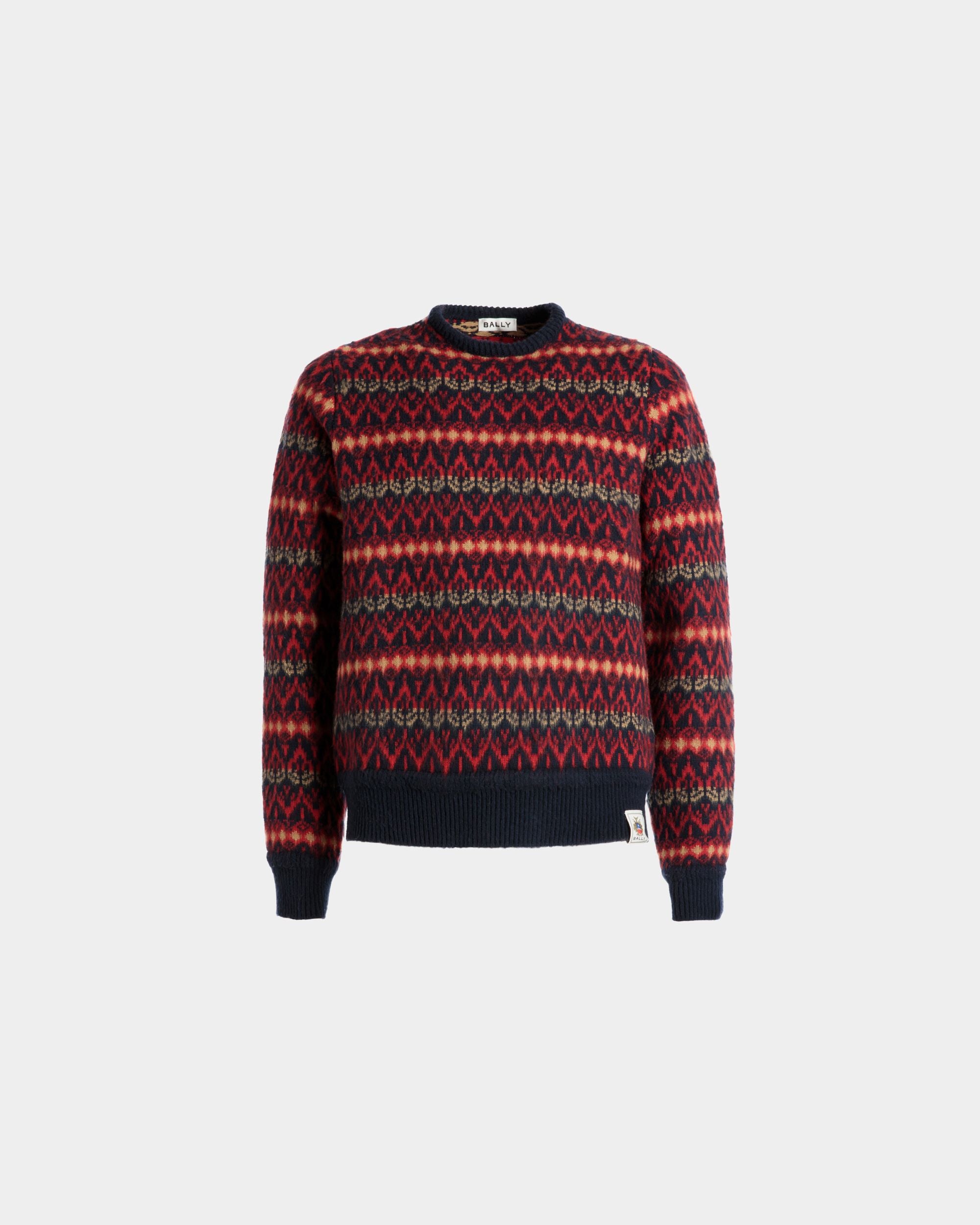Crewneck Sweater In Multicolor Wool - Men's - Bally - 01