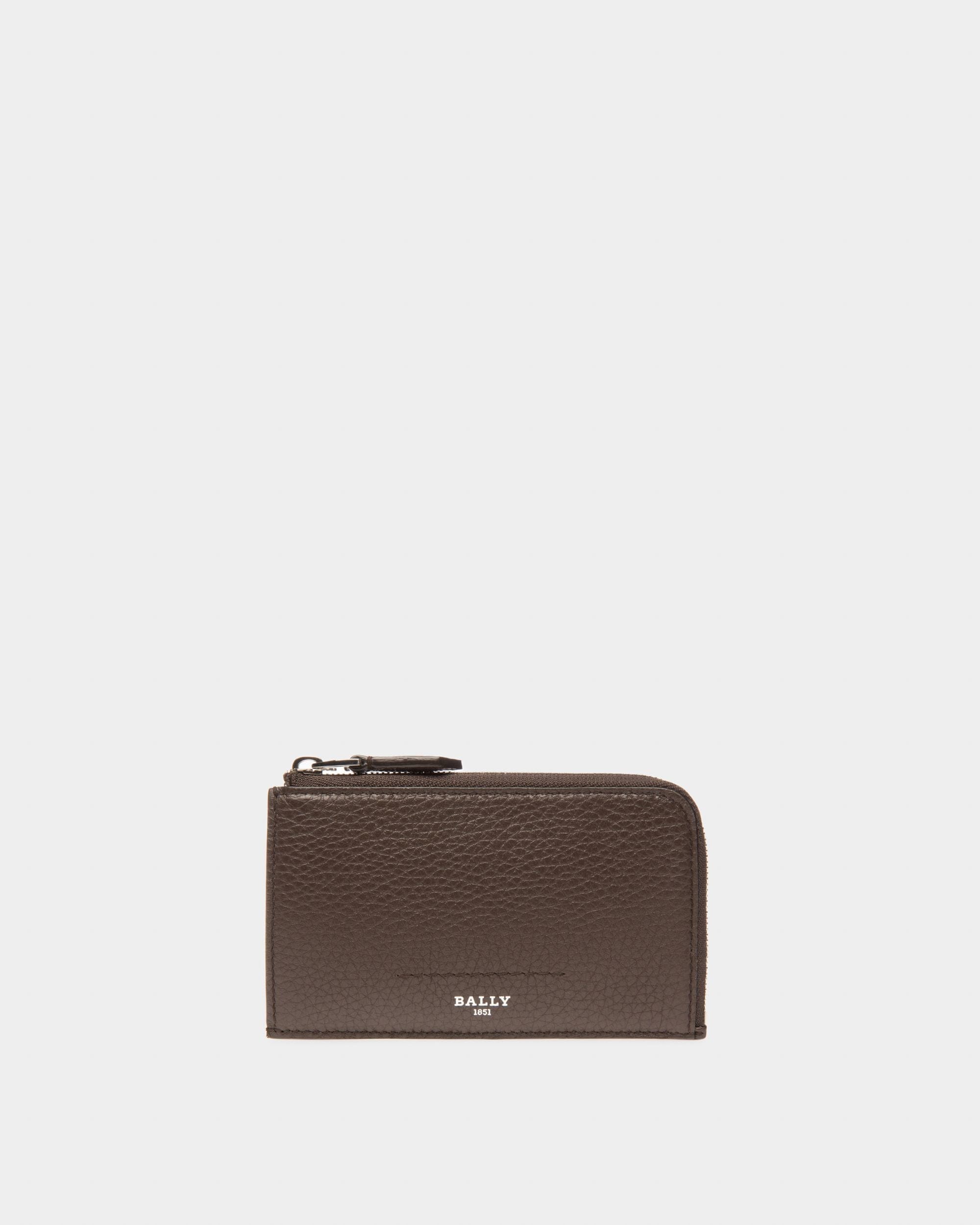 Scord Porte-Cartes En Cuir Marron Ébène - Homme - Bally - 01