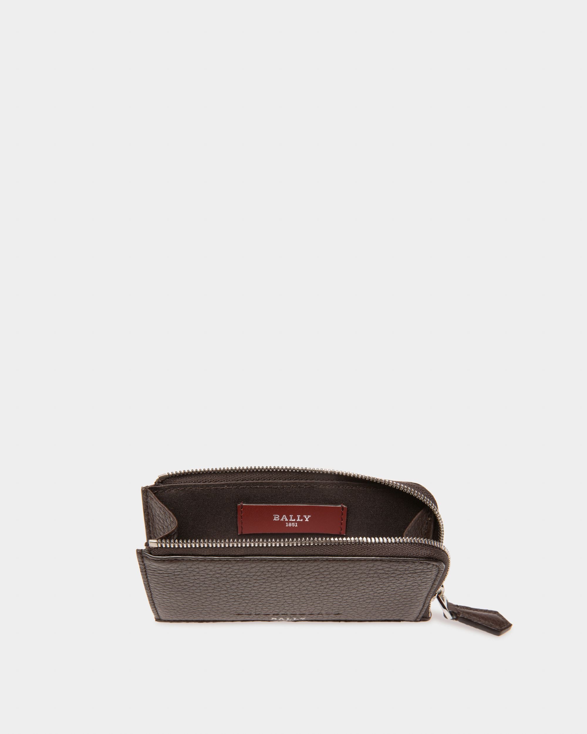 Scord Porte-Cartes En Cuir Marron Ébène - Homme - Bally - 04