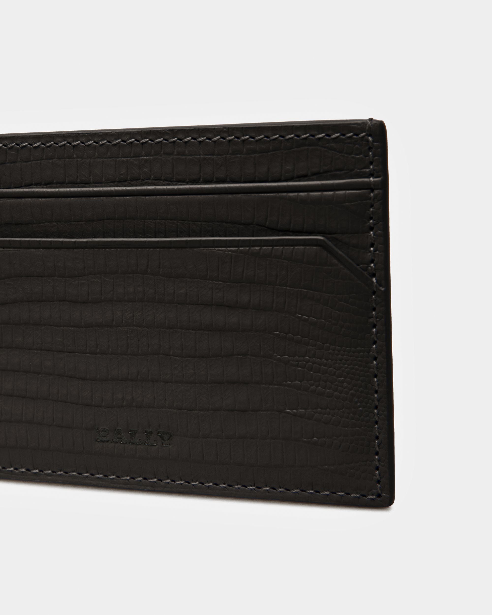 Bhar Geprägtes Leder-Kartenetui In Schwarz - Herren - Bally - 04