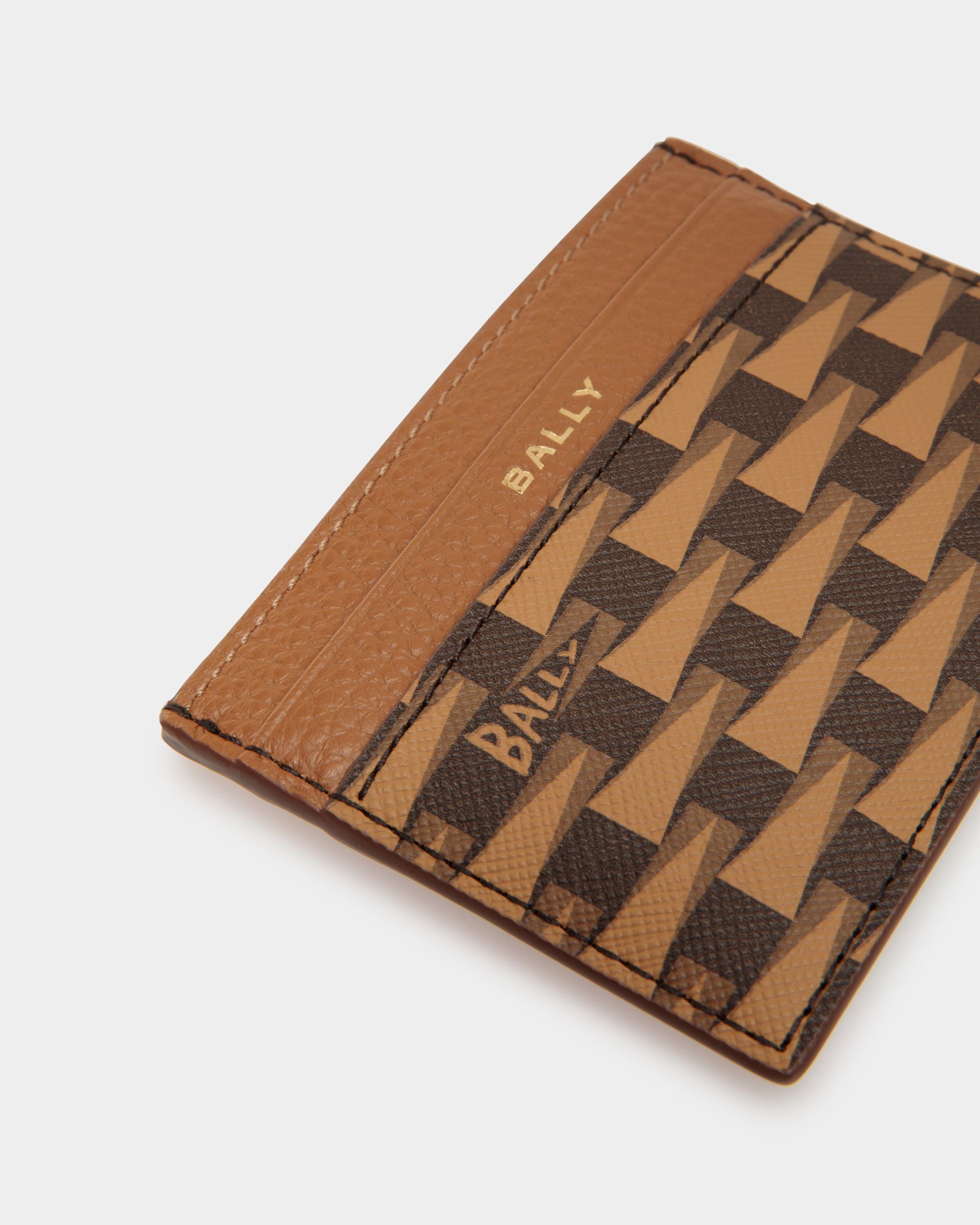 Pennant Business Card Holder In Brown Synthetic - Homme - Bally - 04