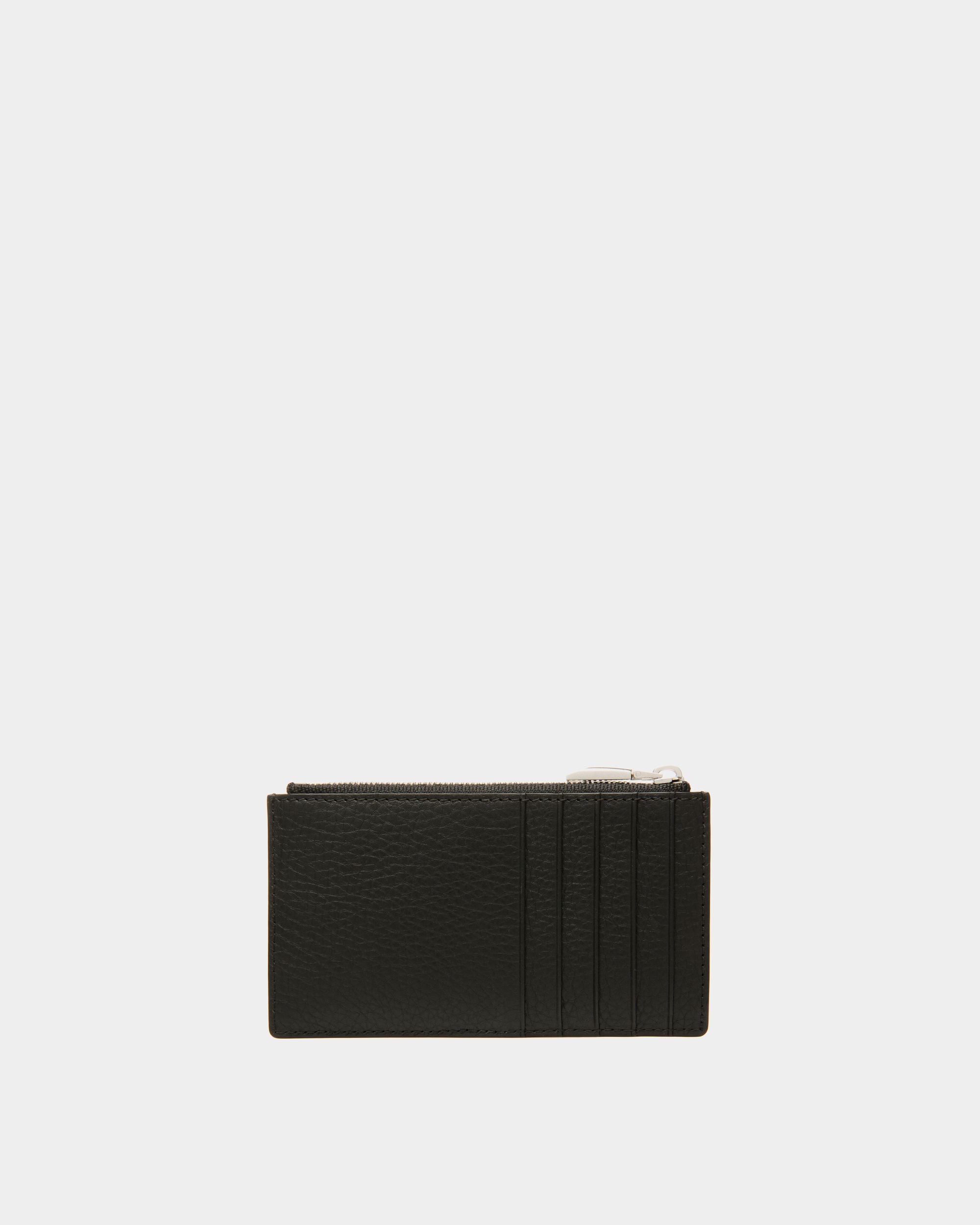 Ribbon Card Holder In Black Leather - Hombre - Bally - 02