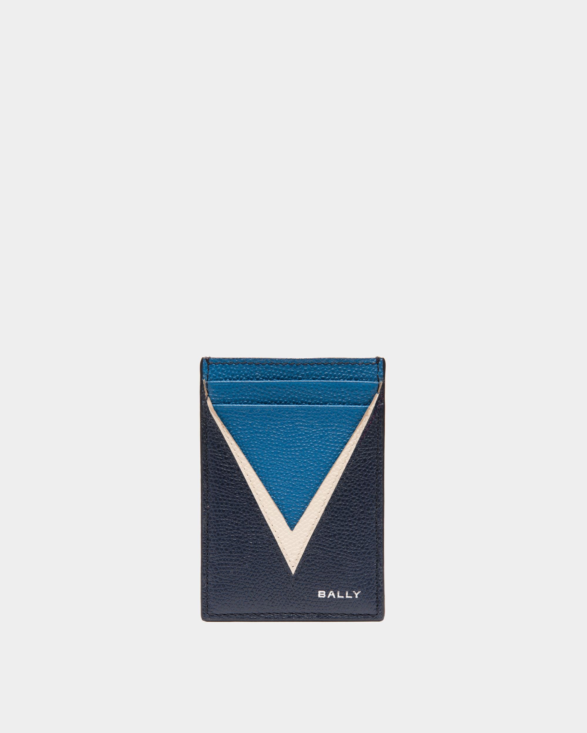 Porte-Cartes Flag En Cuir Bleu - Homme - Bally - 01