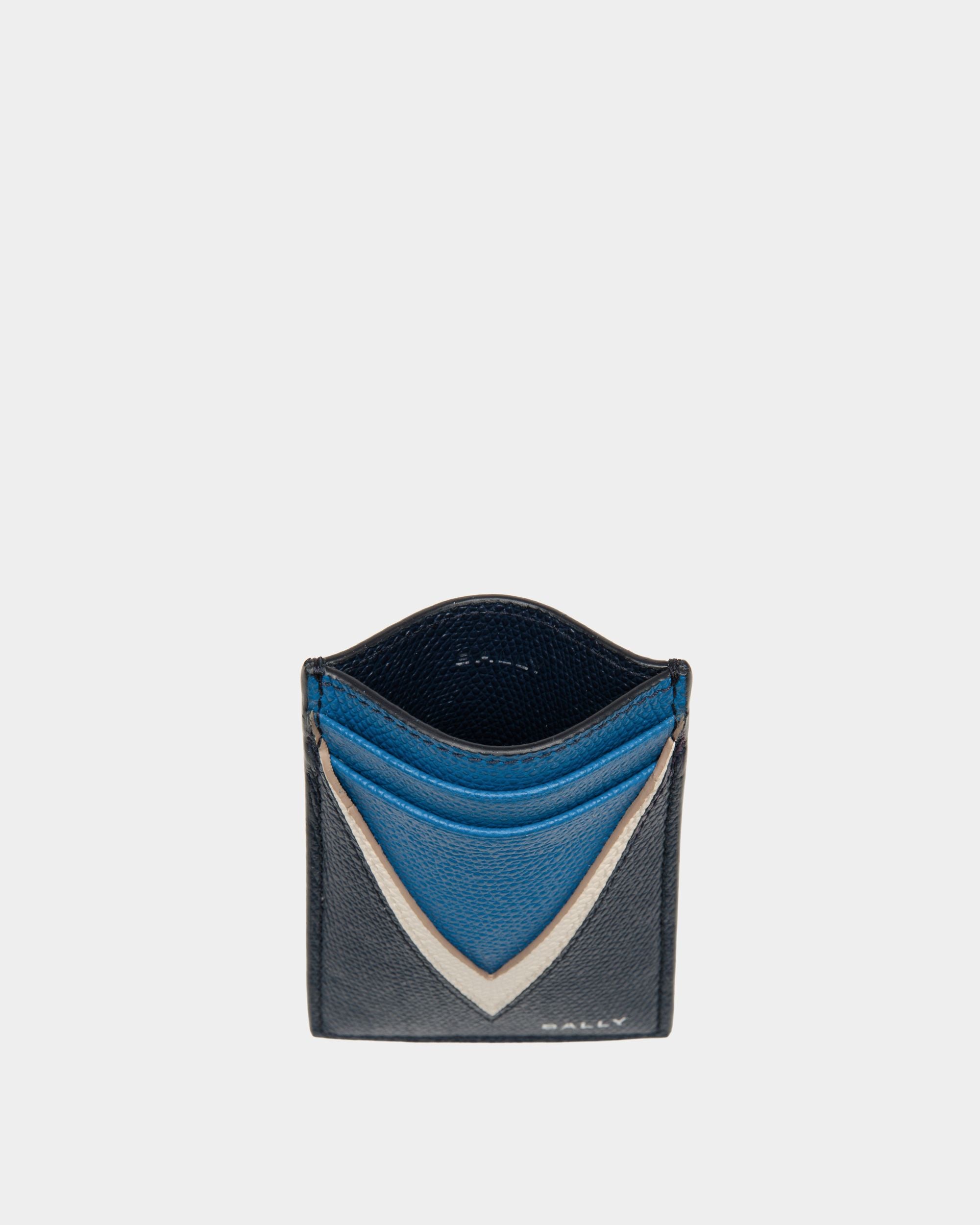 Porte-Cartes Flag En Cuir Bleu - Homme - Bally - 03