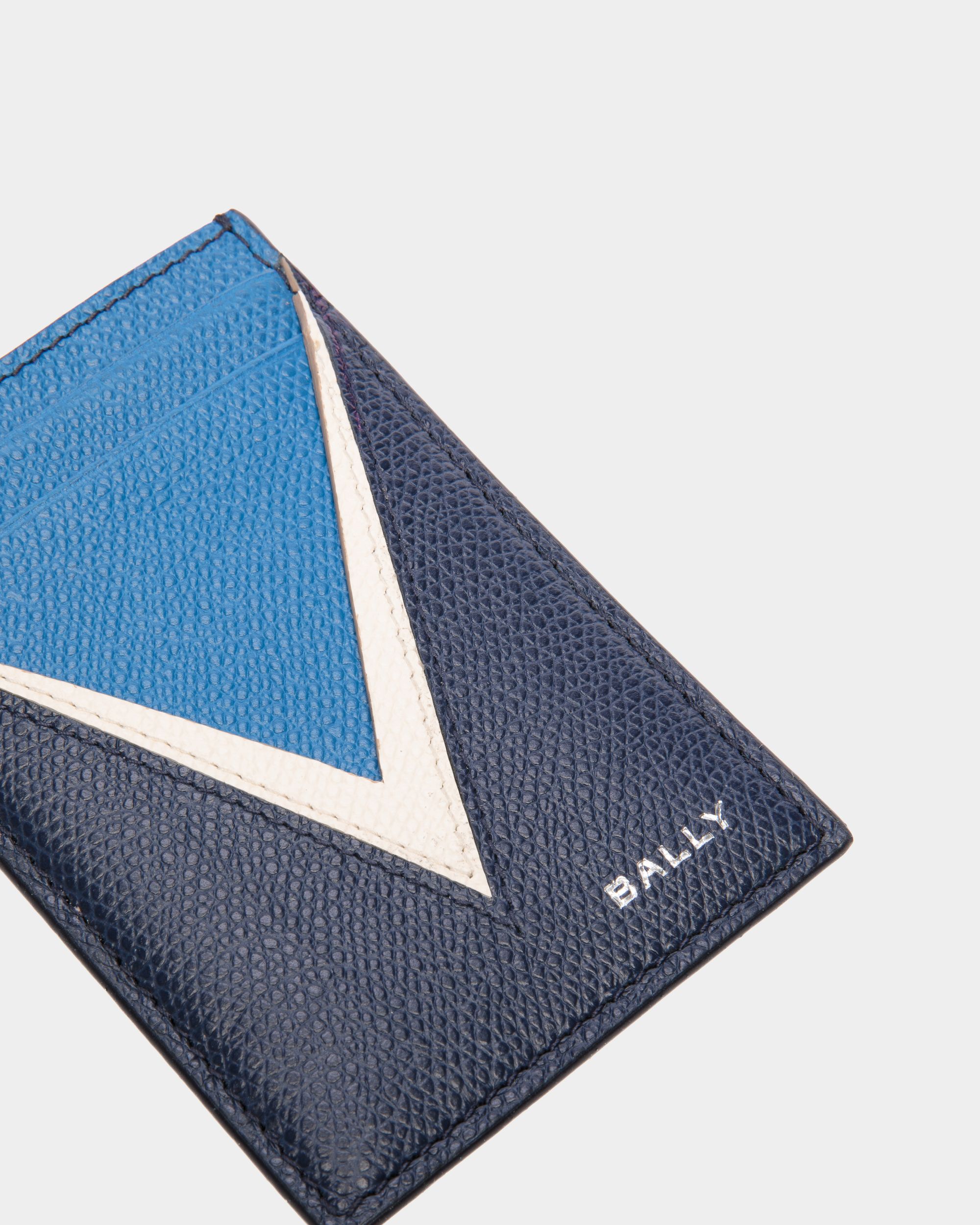 Porte-Cartes Flag En Cuir Bleu - Homme - Bally - 04