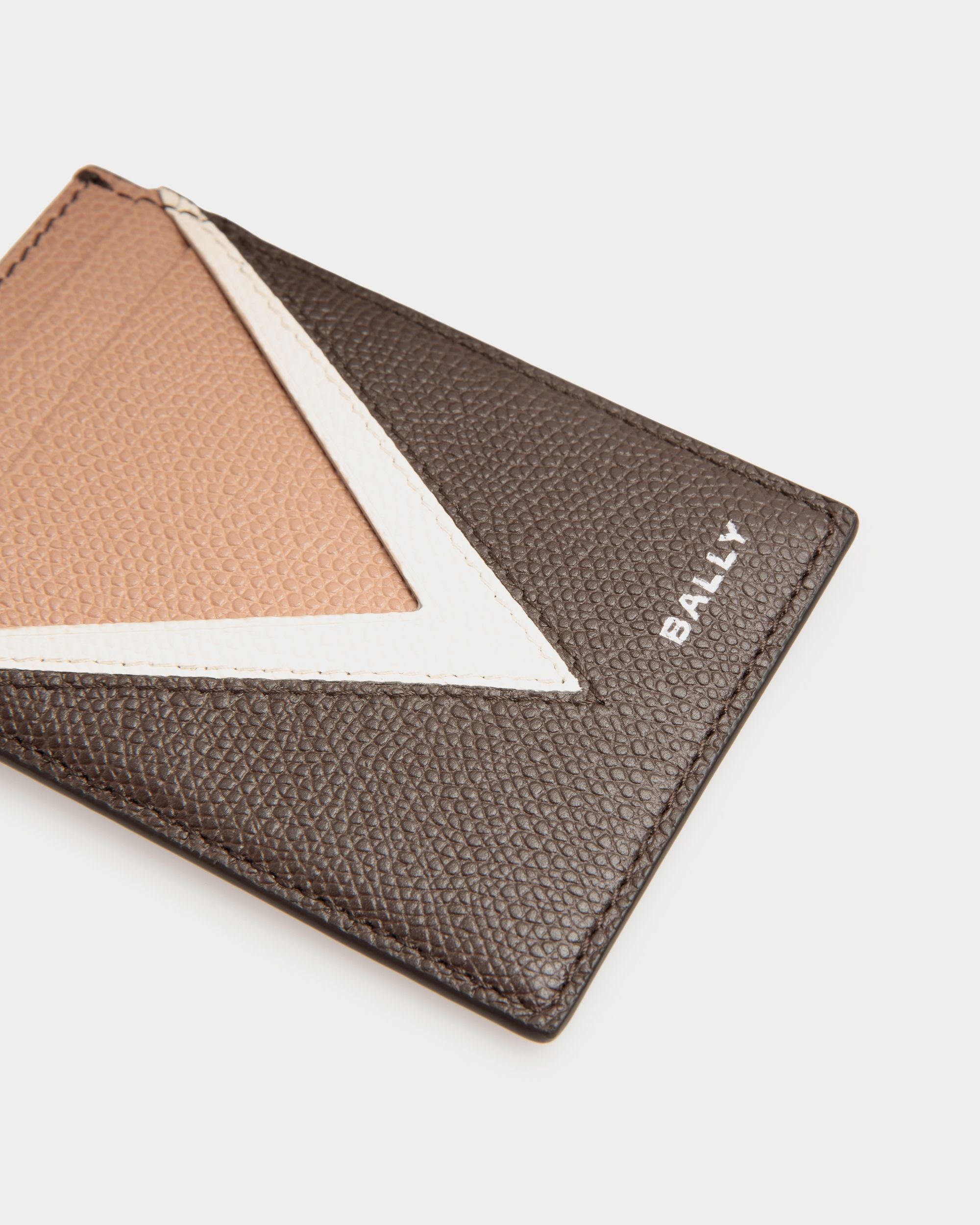 Porte-Cartes Flag En Cuir Ebano - Homme - Bally - 04