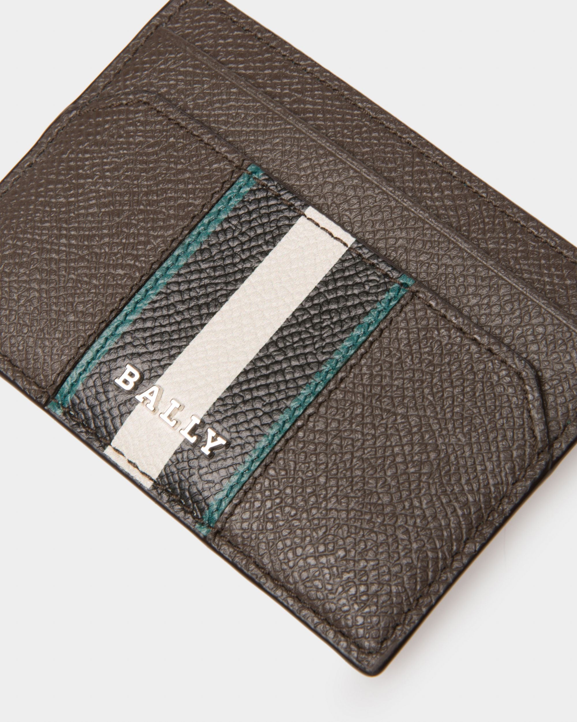 Bhar Porte-Cartes En Cuir Vert Militaire - Homme - Bally - 04