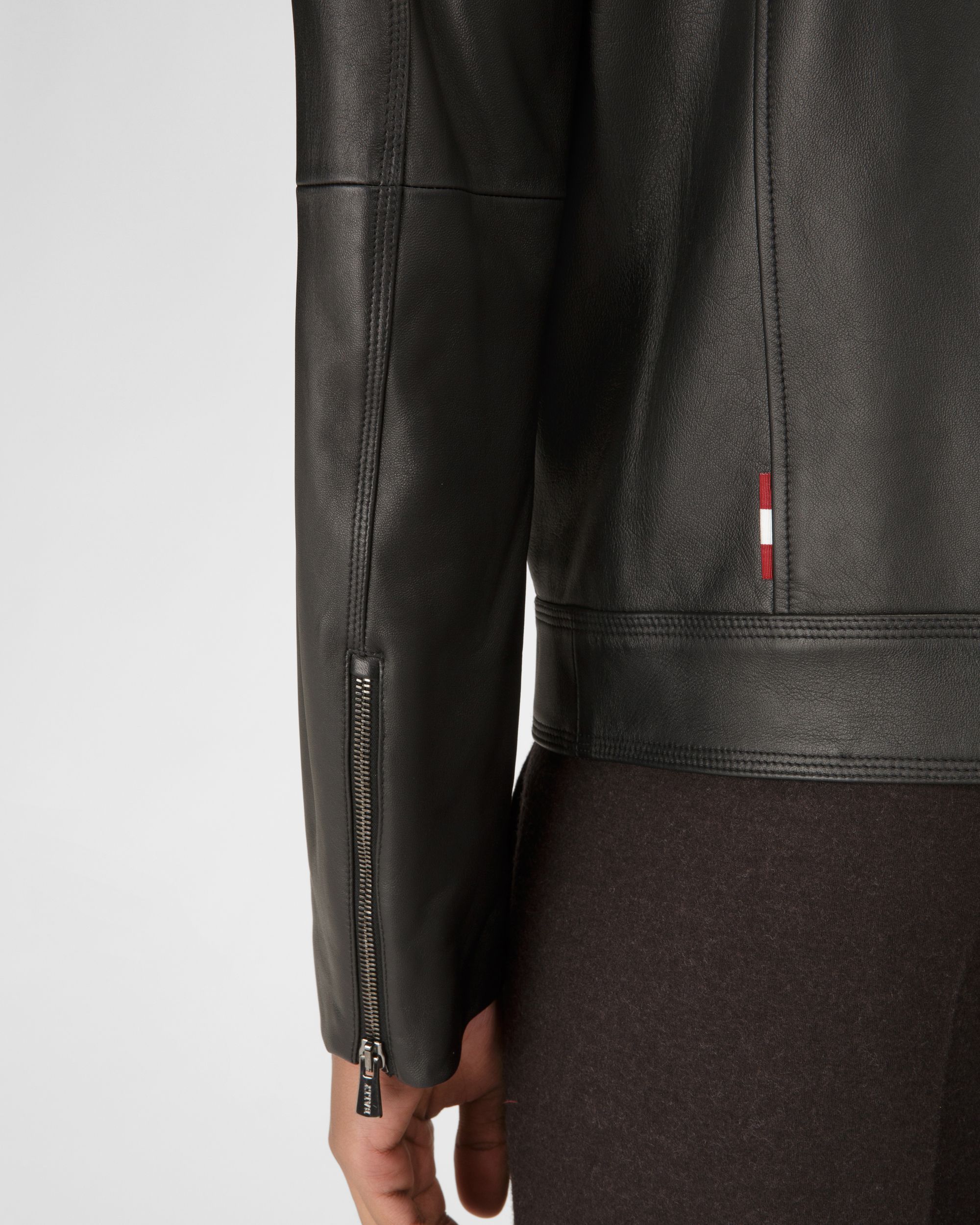 Blouson En Cuir Noir - Homme - Bally - 03
