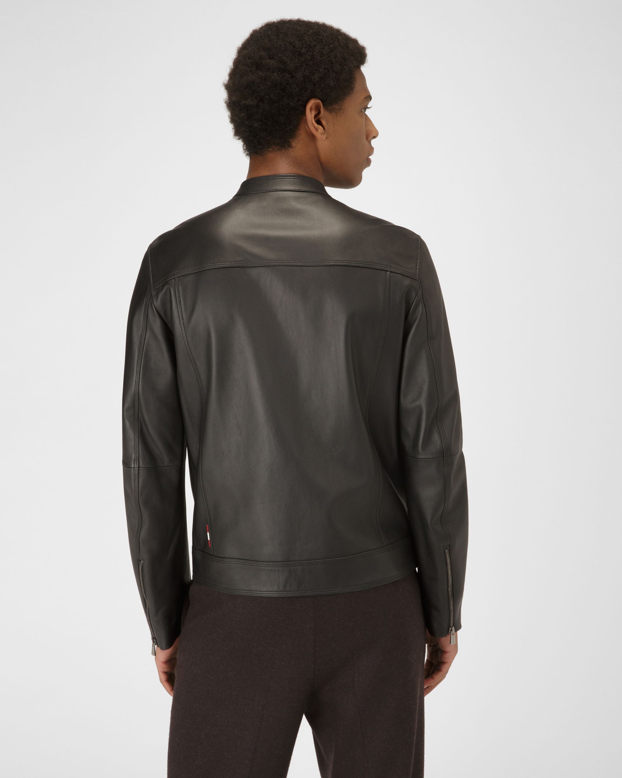 Blouson En Cuir Noir - Homme - Bally - 04
