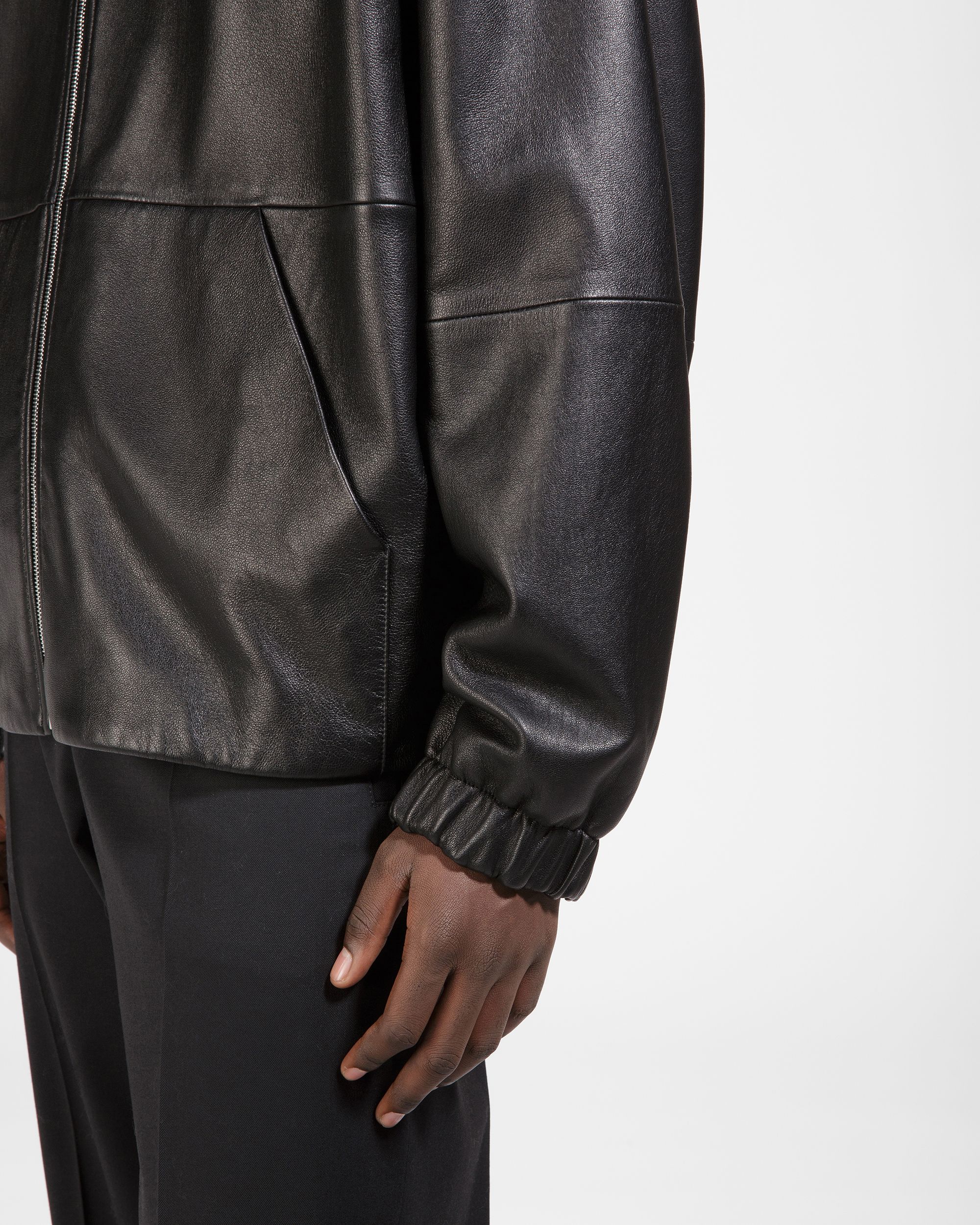 Veste En Cuir Noir - Homme - Bally - 03