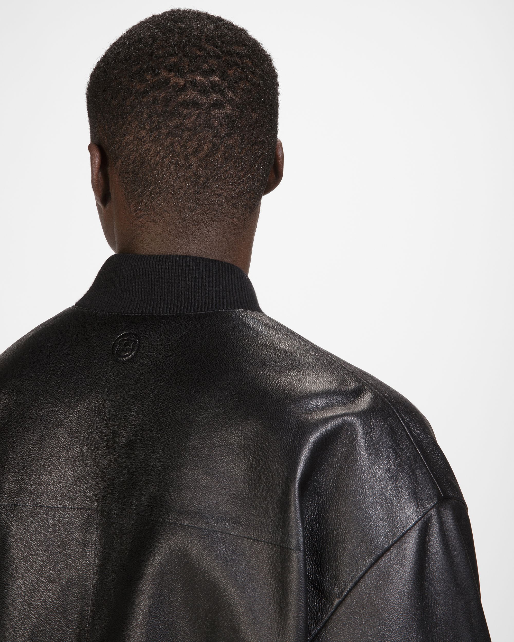 Leather Bomber Jacket In Black - Men's - Bally - 03