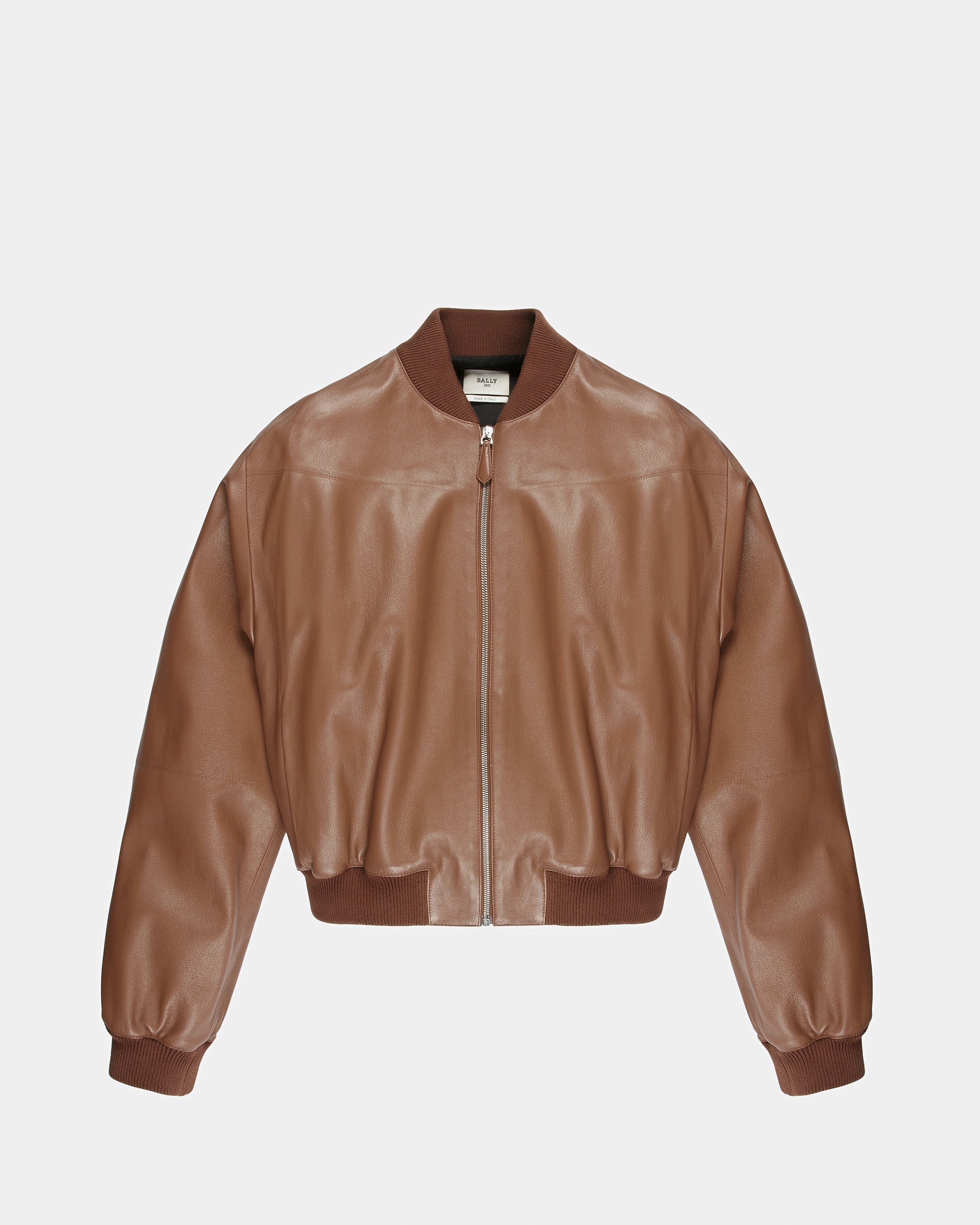 Braune Bomberjacke Aus Leder Im Blousonstil - Herren - Bally - 01