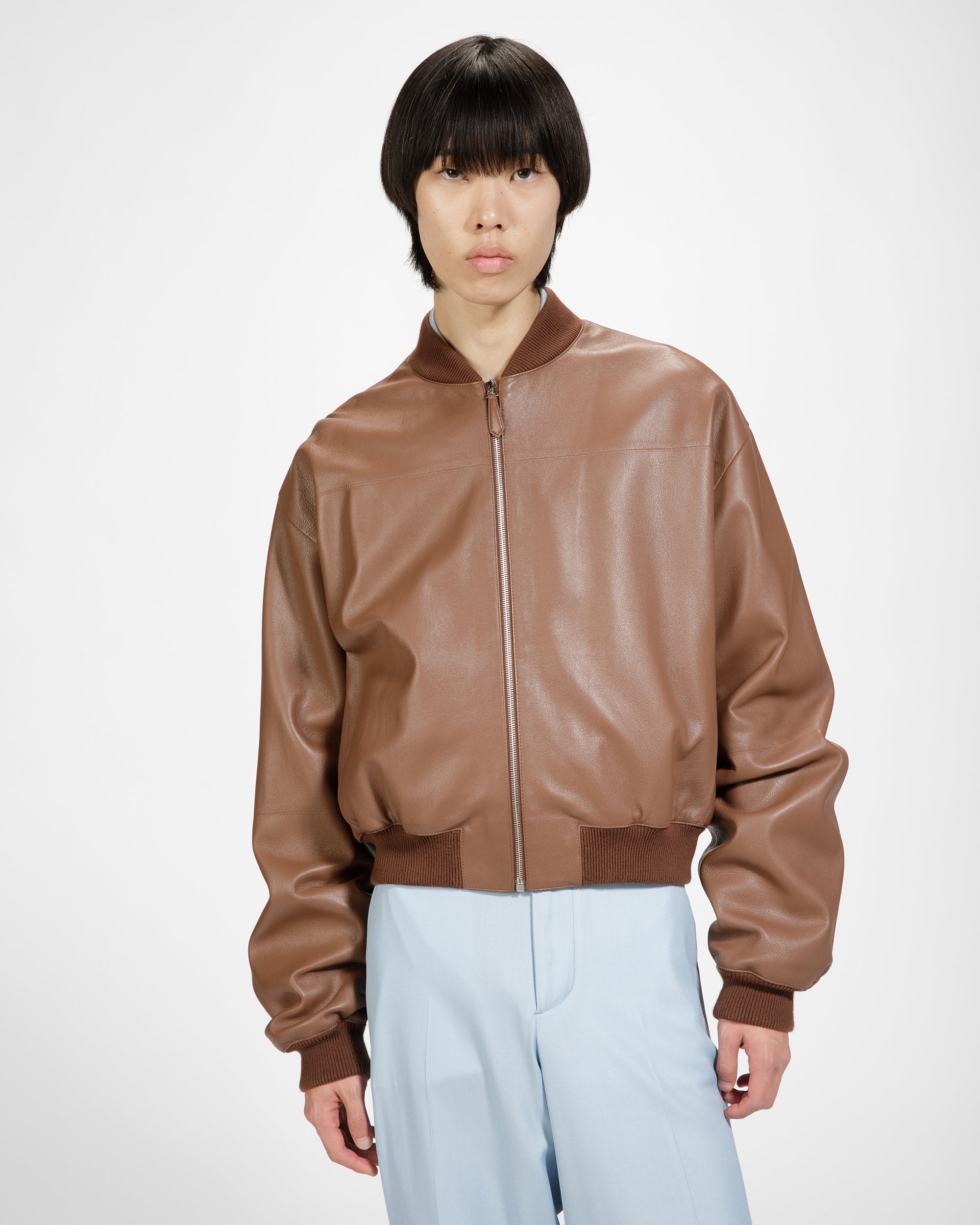 Braune Bomberjacke Aus Leder Im Blousonstil - Herren - Bally - 02