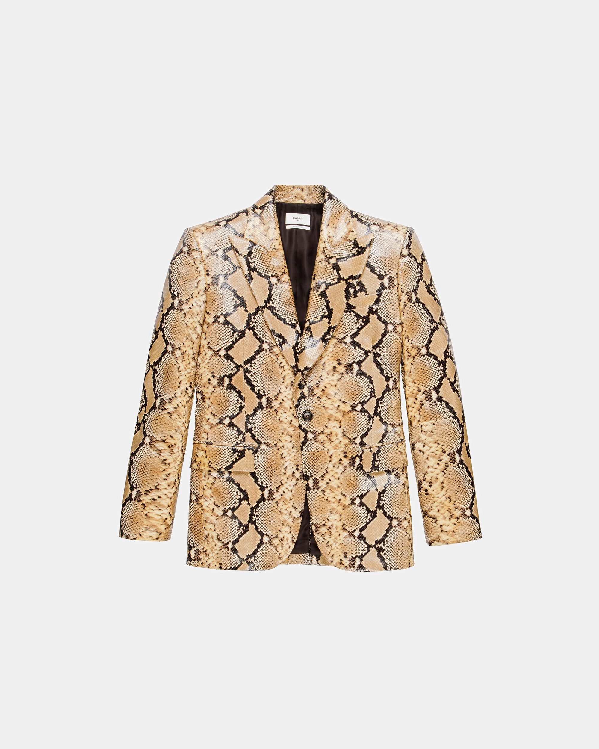 Single Breasted Blazer In Gold Leather - Men's - Bally - 06