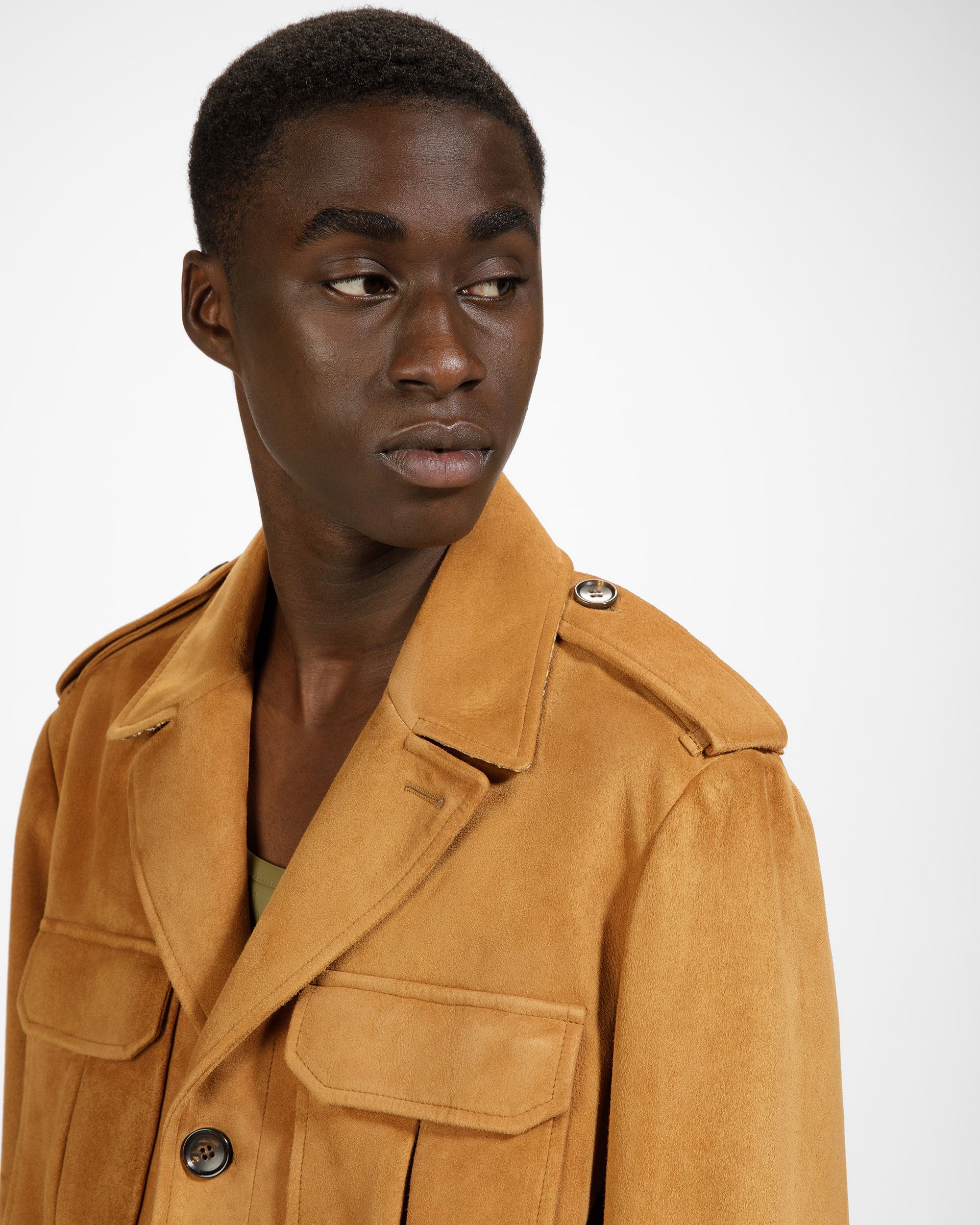 Blouson-Bomberjacke Aus Leder In Desert - Herren - Bally - 03