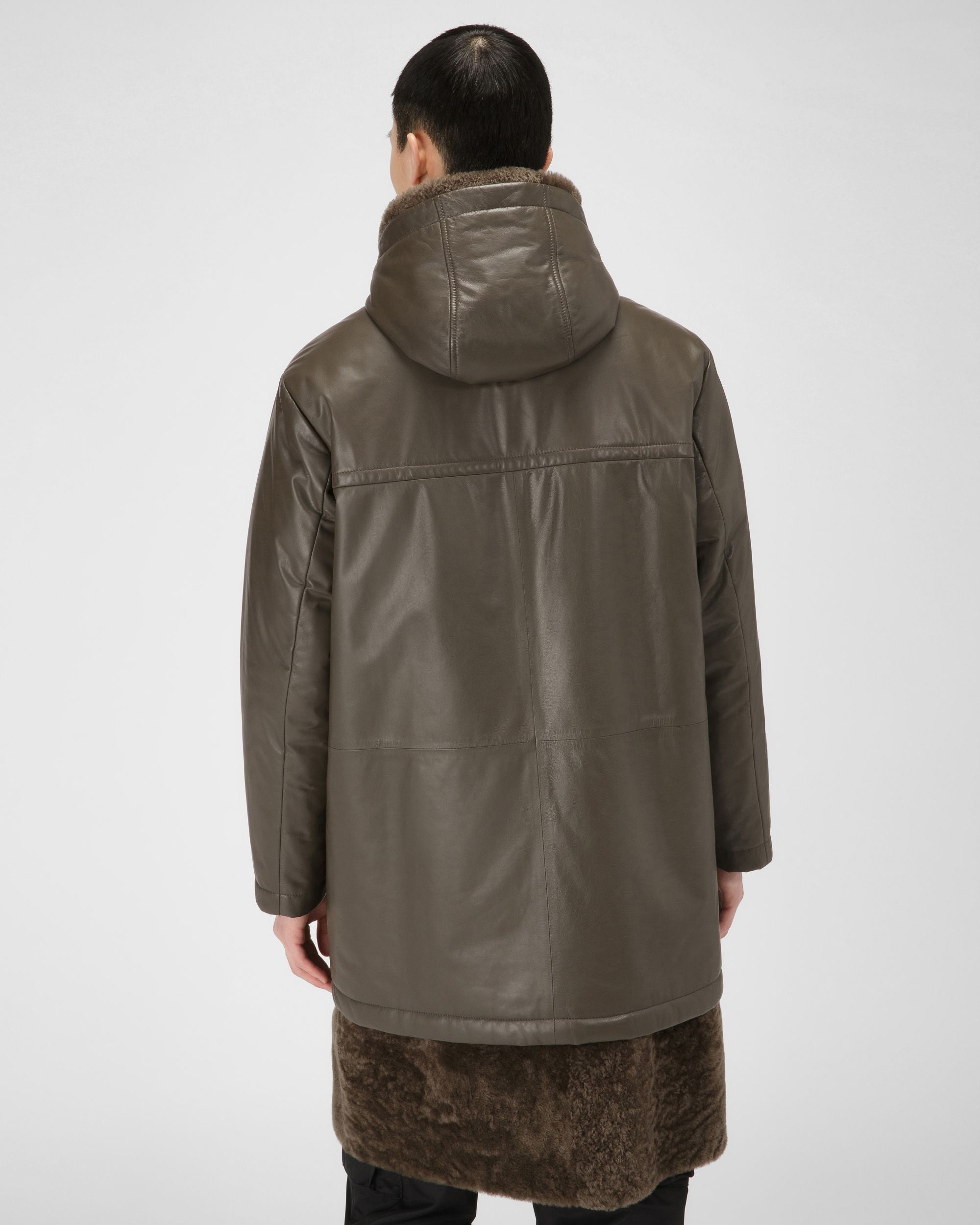 Manteau En Cuir Marron - Homme - Bally - 03