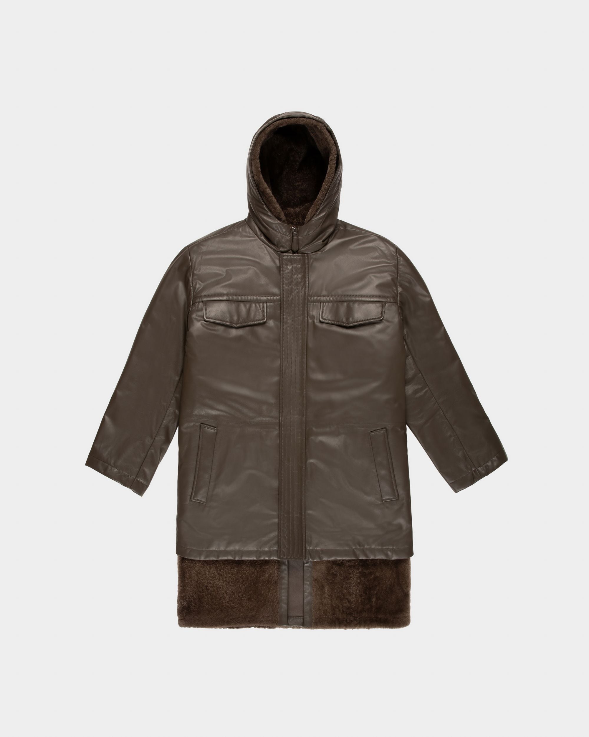 Manteau En Cuir Marron - Homme - Bally - 04