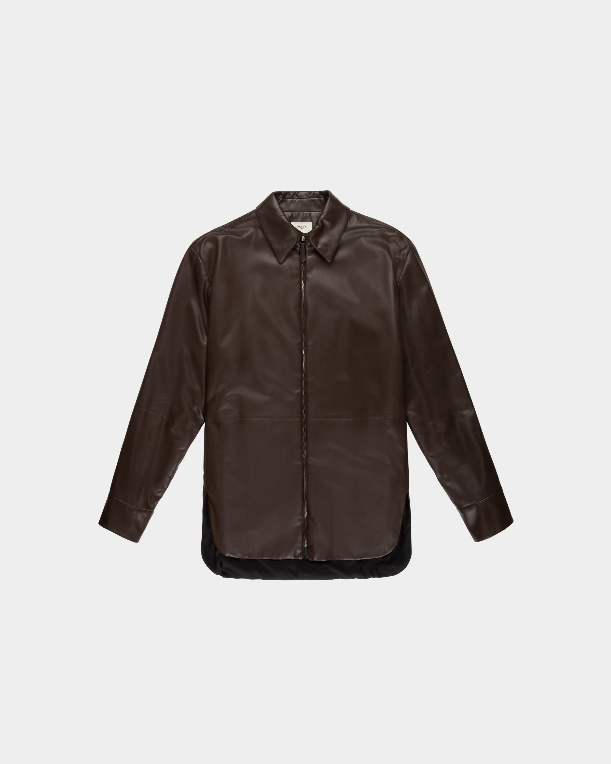 Veste En Cuir En Brun Ébène - Homme - Bally - 04