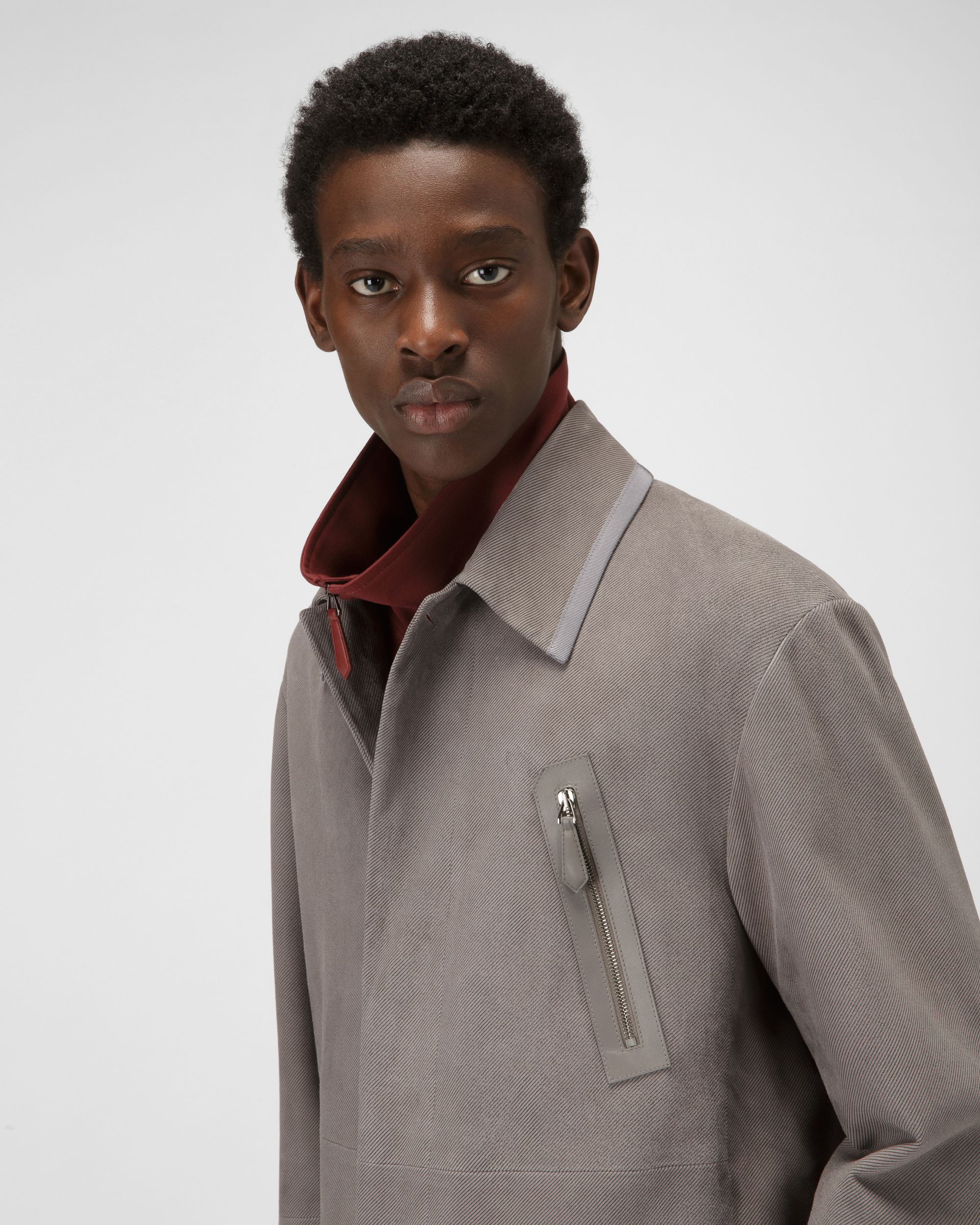Bomberjacke Aus Grauem Leder - Herren - Bally - 02