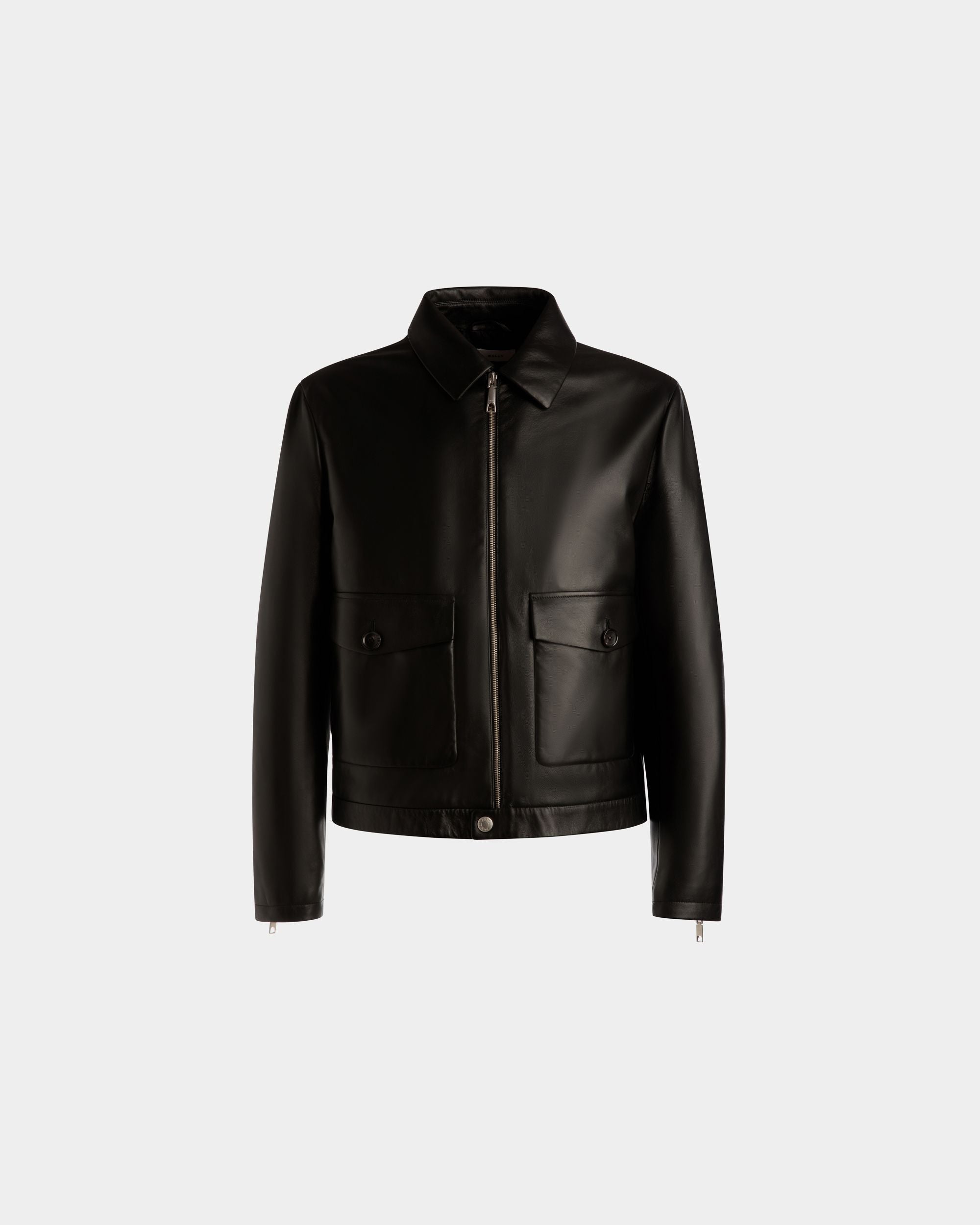 Bomberjacke Aus Leder in Schwarz - Herren - Bally - 01