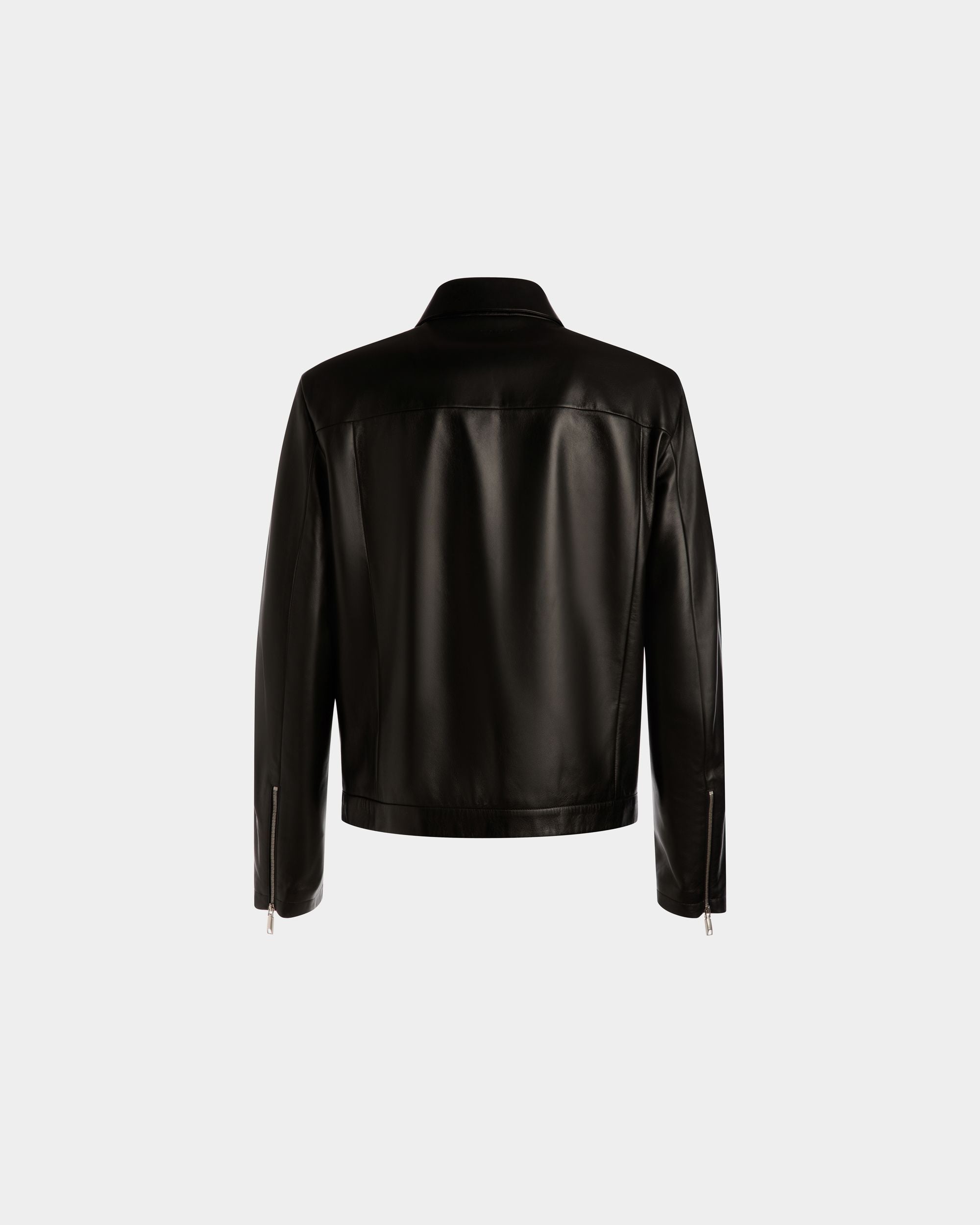 Blouson bomber En cuir noir - Homme - Bally - 03