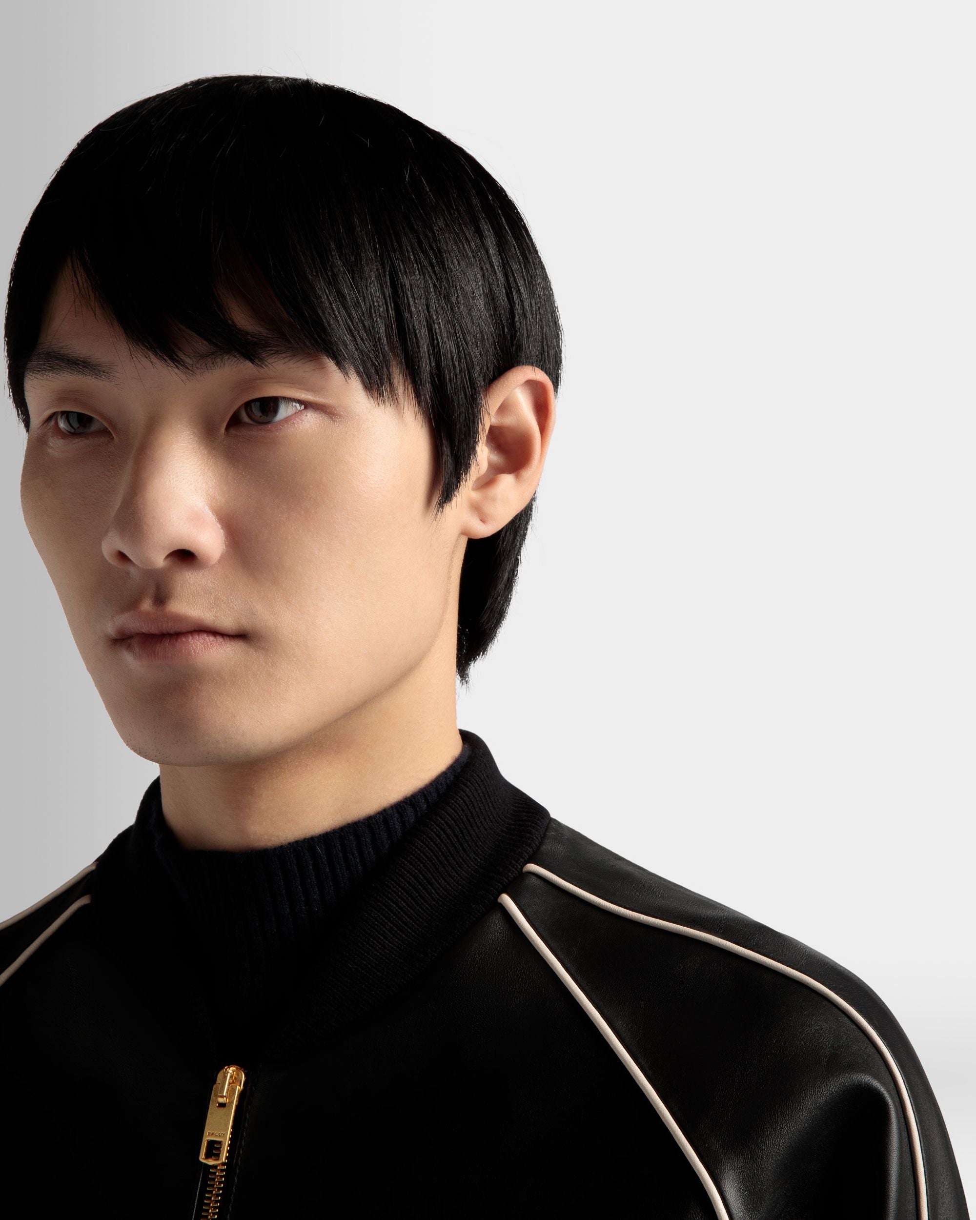 Bomber En Cuir Noir - Homme - Bally - 04