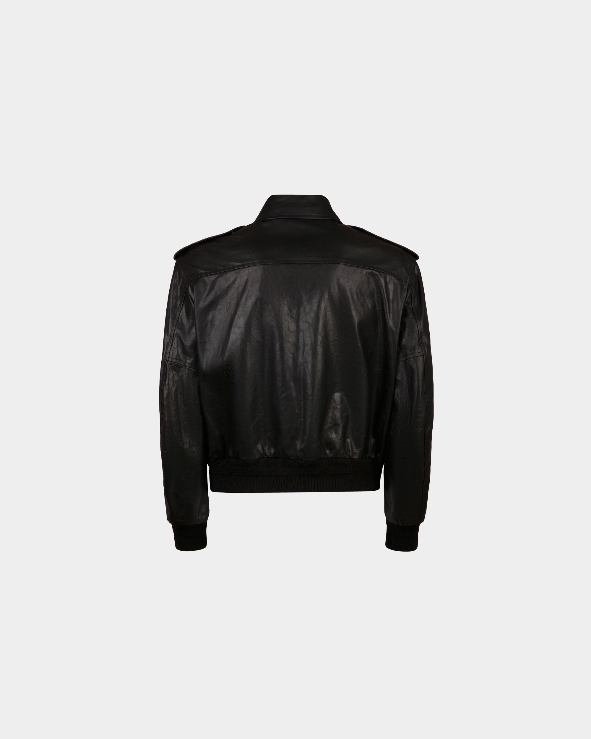 Bomberjacke Aus Leder In Schwarz - Herren - Bally - 03