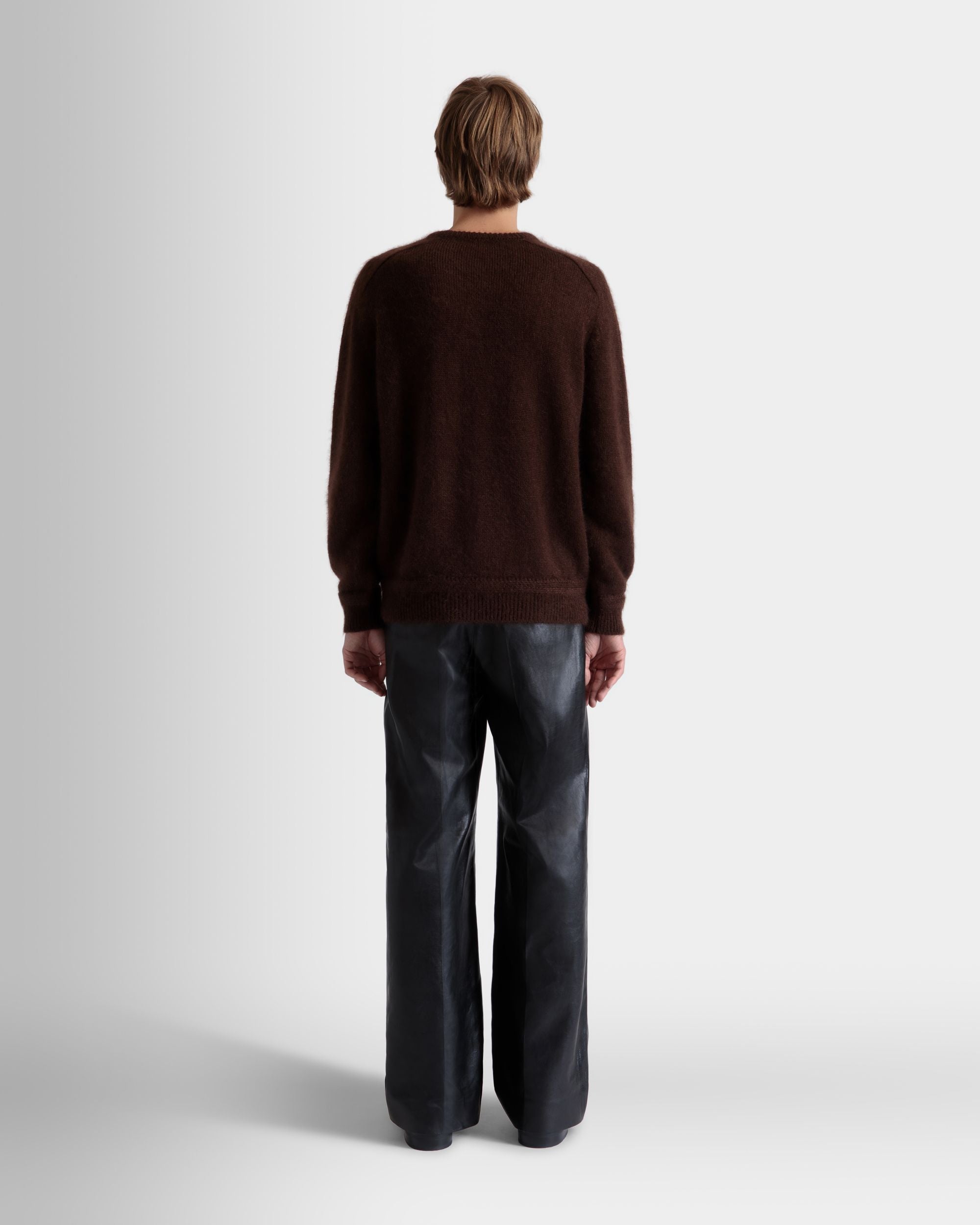 Pantalon Taille Haute En Cuir Noir - Homme - Bally - 04
