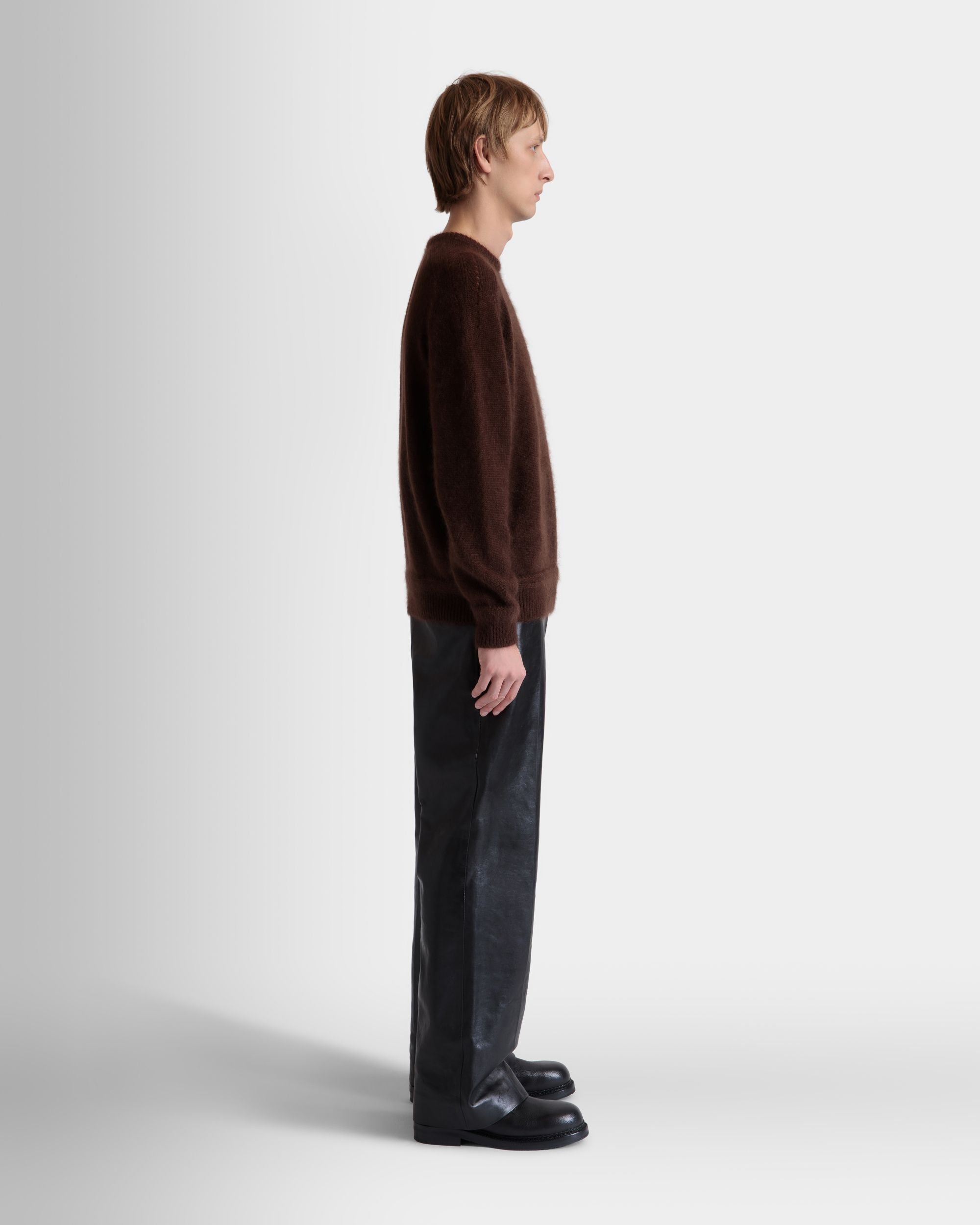 Pantalon Taille Haute En Cuir Noir - Homme - Bally - 06