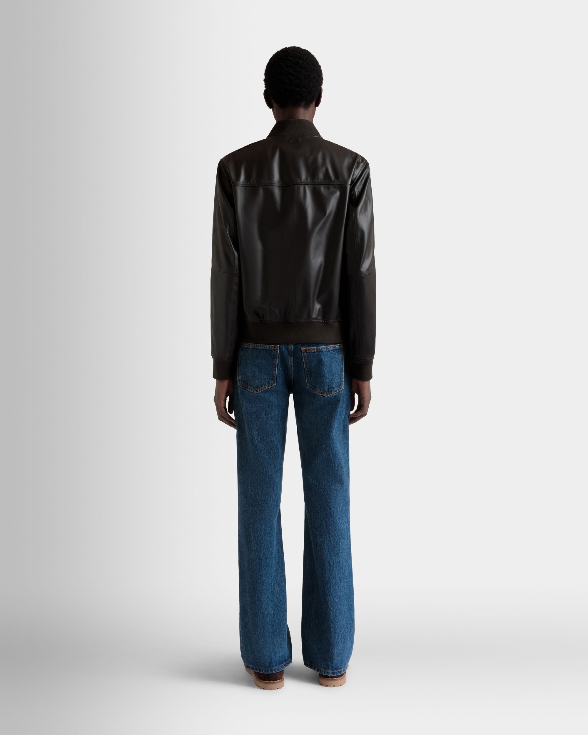Blouson Bomber En Cuir Ebano - Homme - Bally - 06