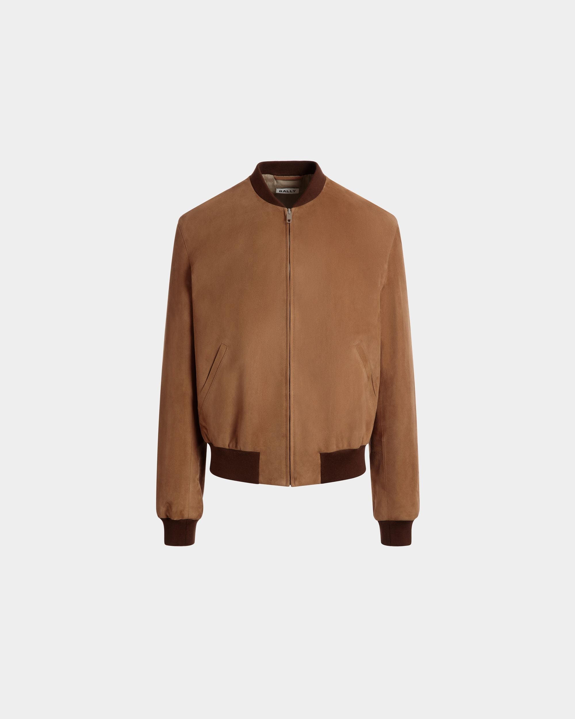 Blouson Bomber En Daim Marron - Homme - Bally - 01