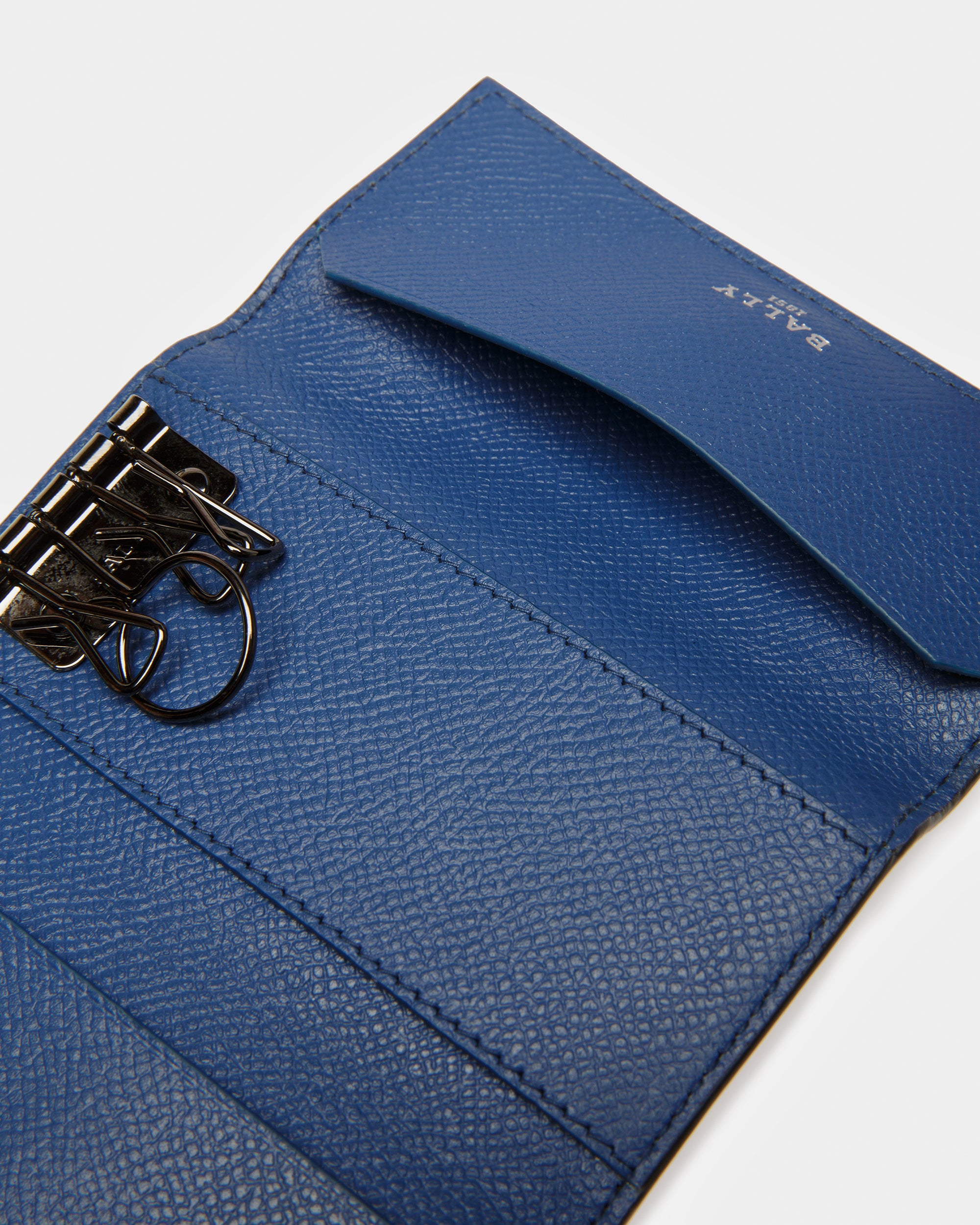 Baltos Schlüsseletui Aus Leder In Schwarz Und Blau - Herren - Bally - 04