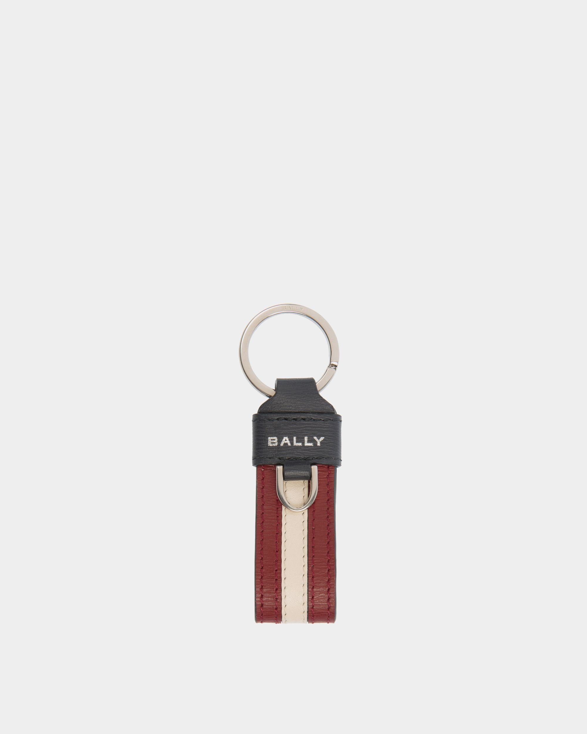 Ribbon Schlüsselanhänger Aus Leder In Navy Blue - Herren - Bally - 01