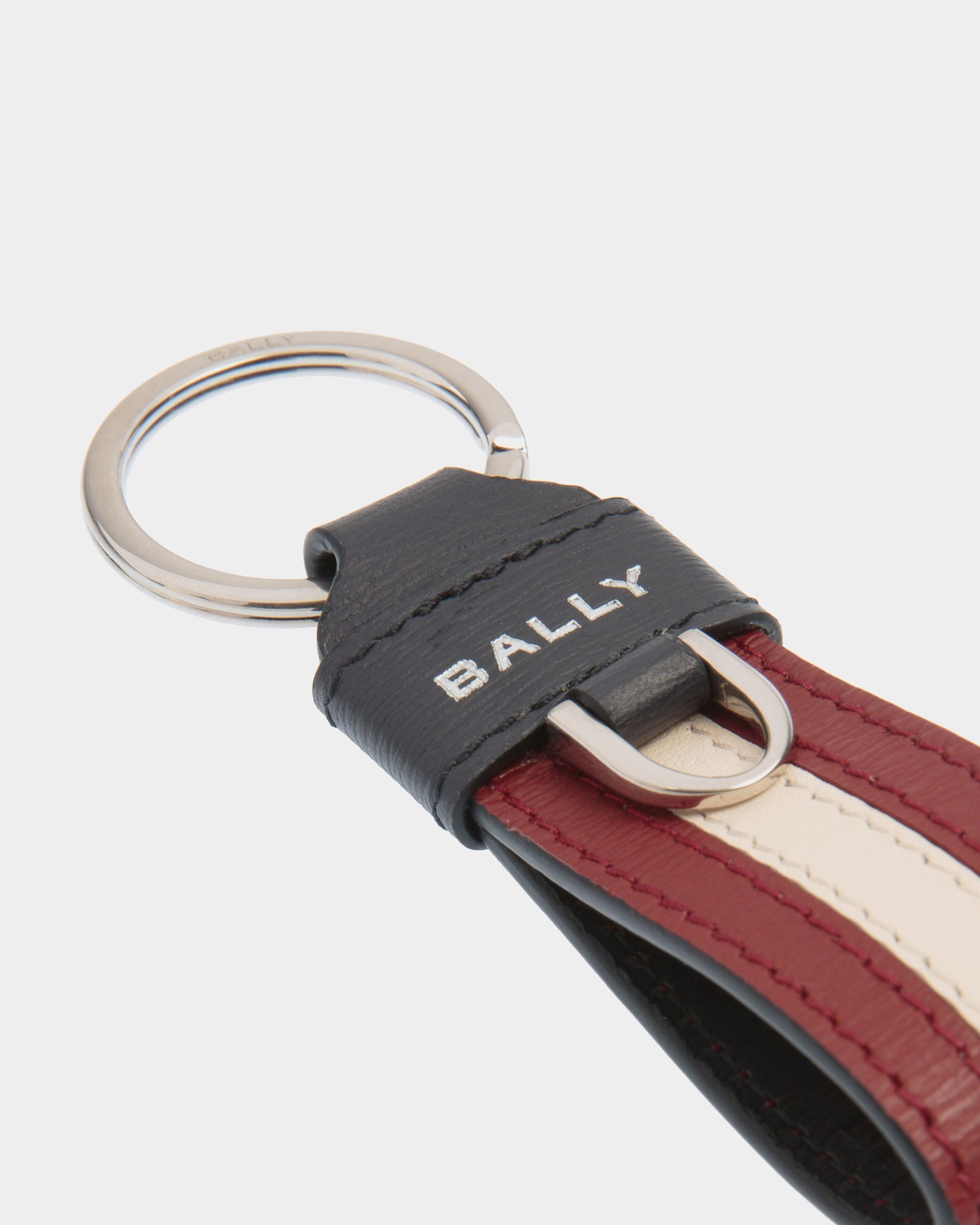 Ribbon Schlüsselanhänger Aus Leder In Navy Blue - Herren - Bally - 03