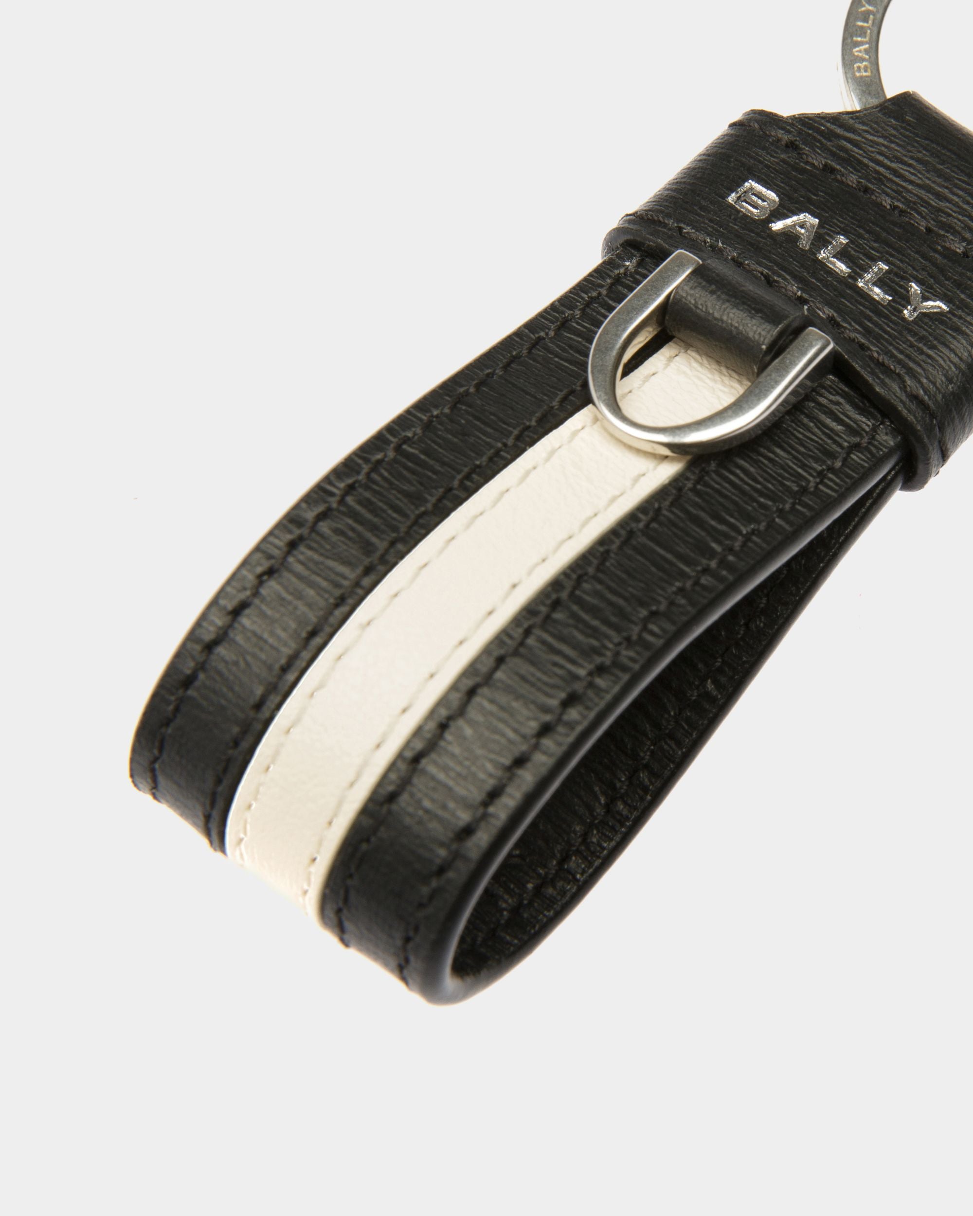 Llavero Ribbon De Piel En Negro - Hombre - Bally - 03