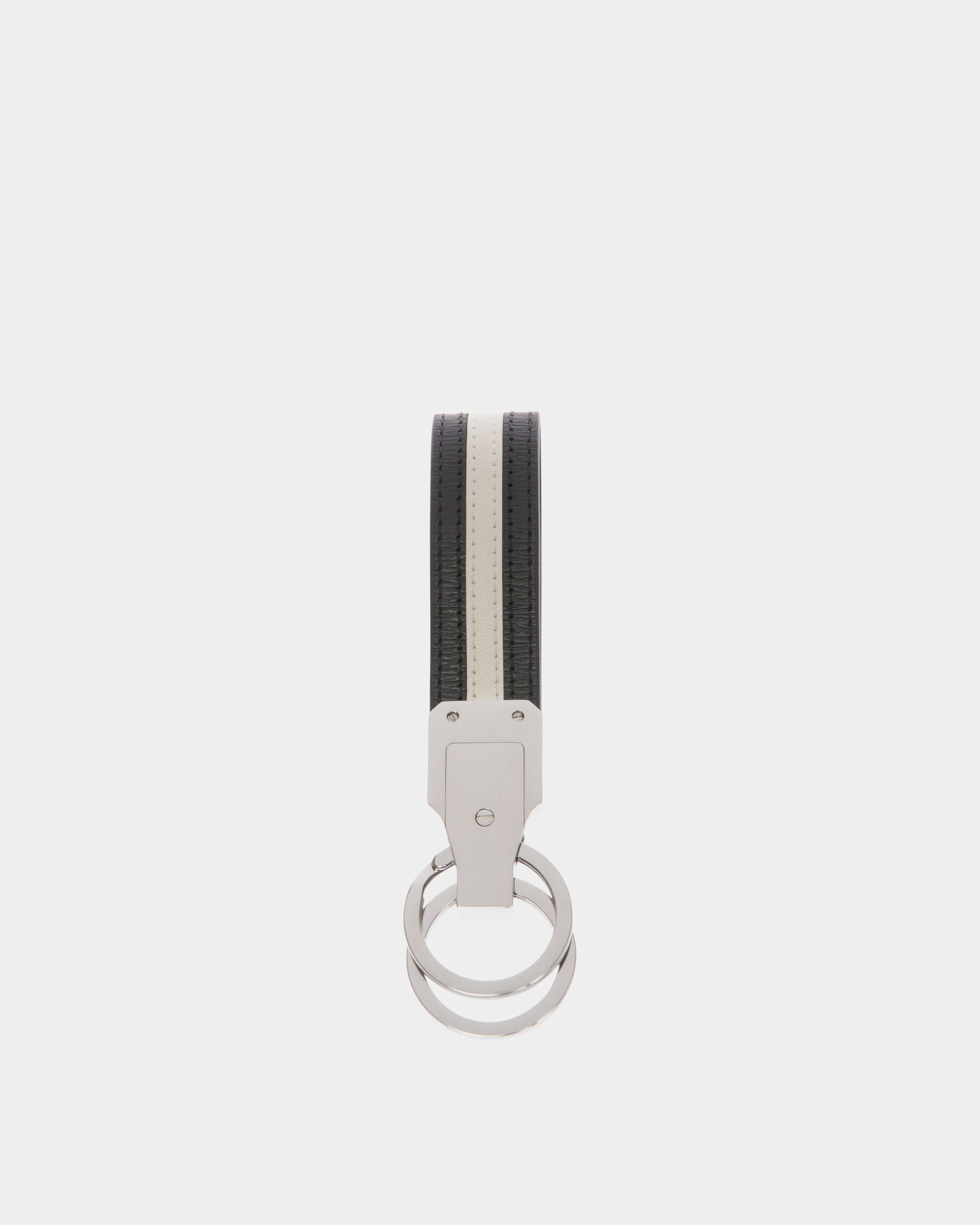 Ribbon Schlüsselanhänger Aus Schwarzem Leder - Herren - Bally - 01