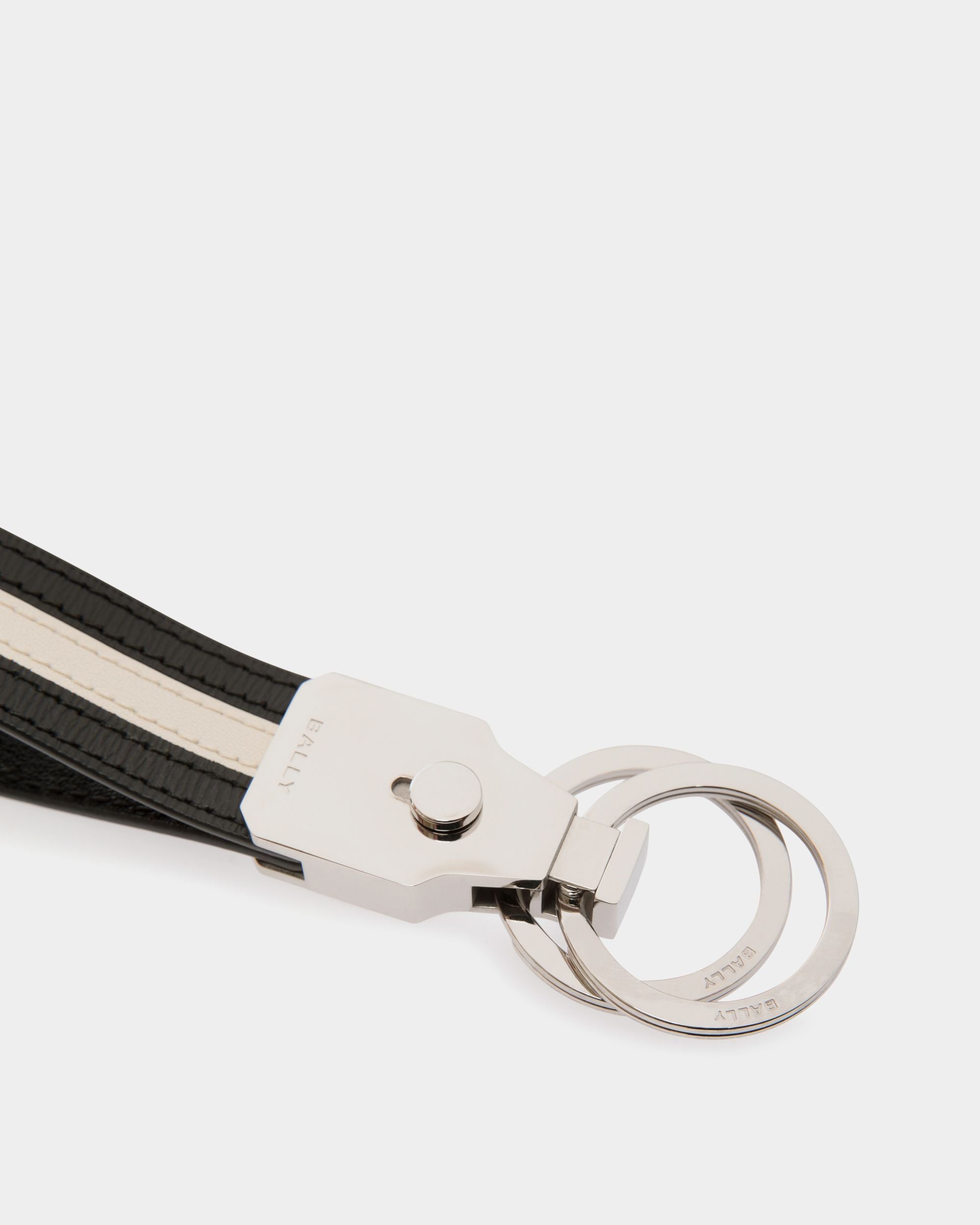 Ribbon Schlüsselanhänger Aus Schwarzem Leder - Herren - Bally - 03