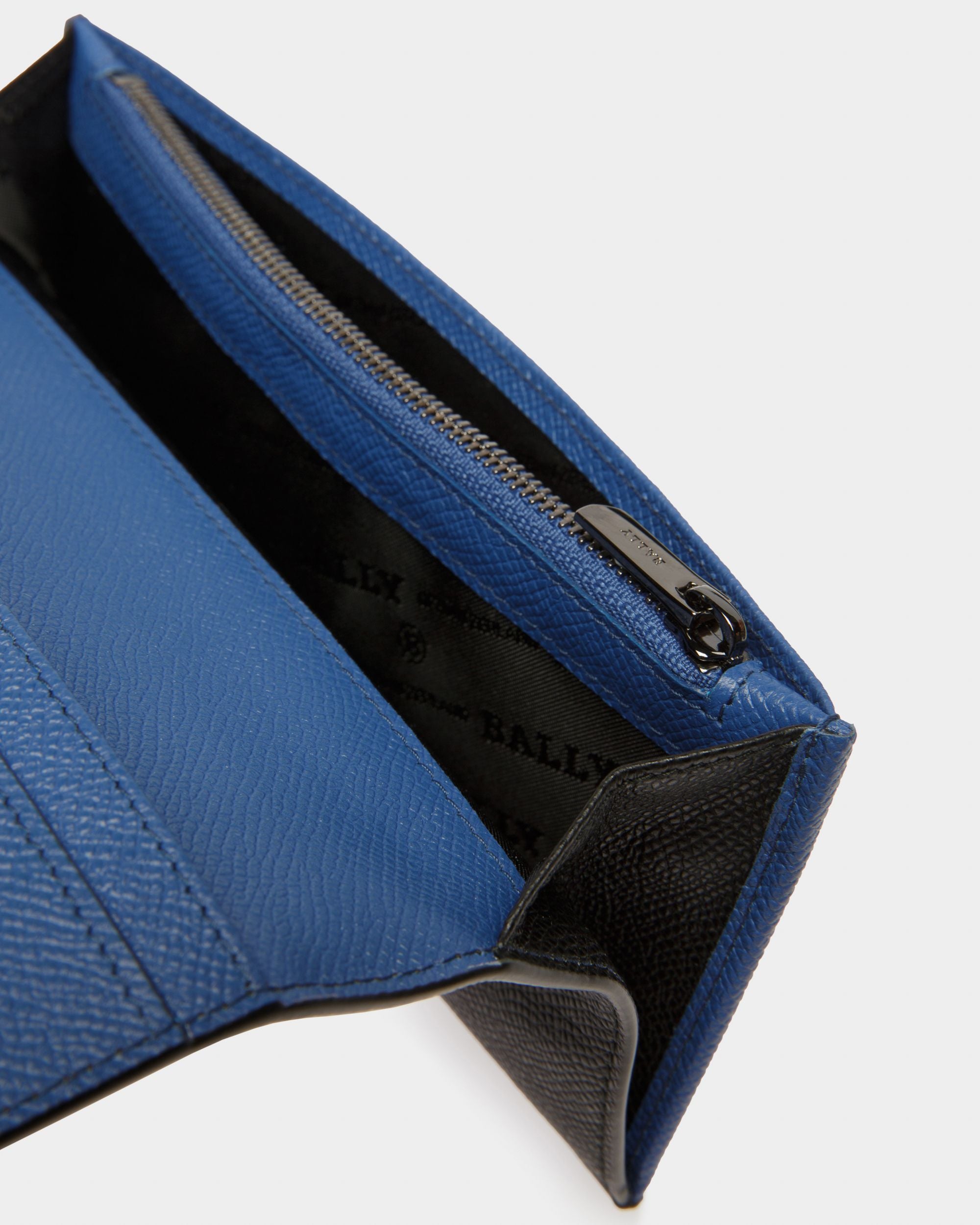 Baliro Klassische Ledergeldbörse In Schwarz Und Blau - Herren - Bally - 04