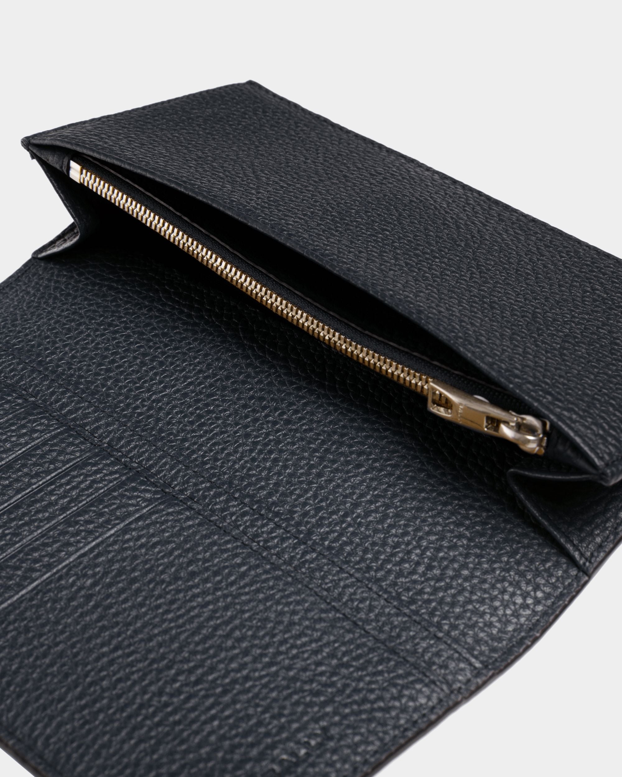Cartera Continental Ribbon De Piel Color Medianoche - Hombre - Bally - 04