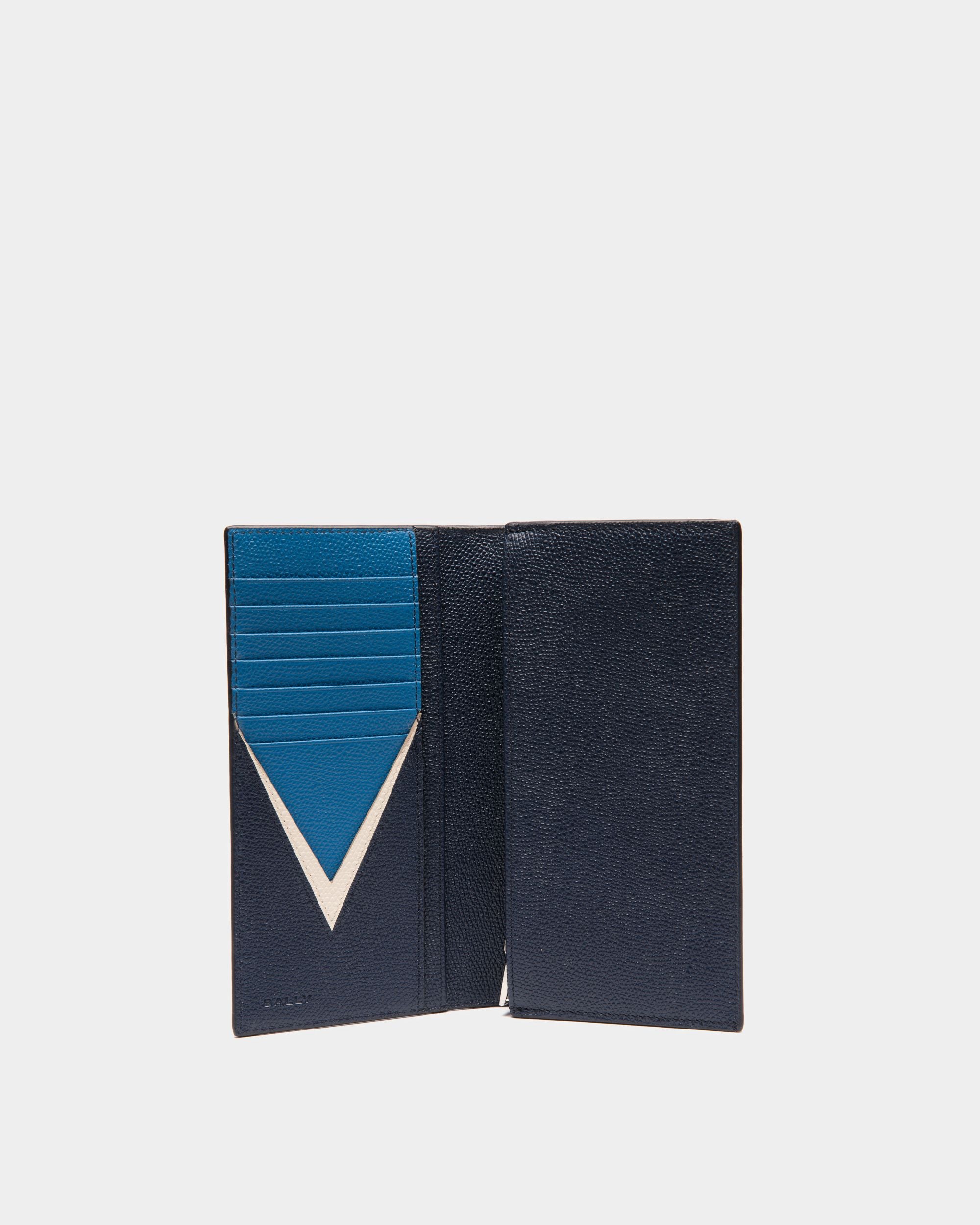 Portefeuille Continental Flag En Cuir Bleu - Homme - Bally - 03
