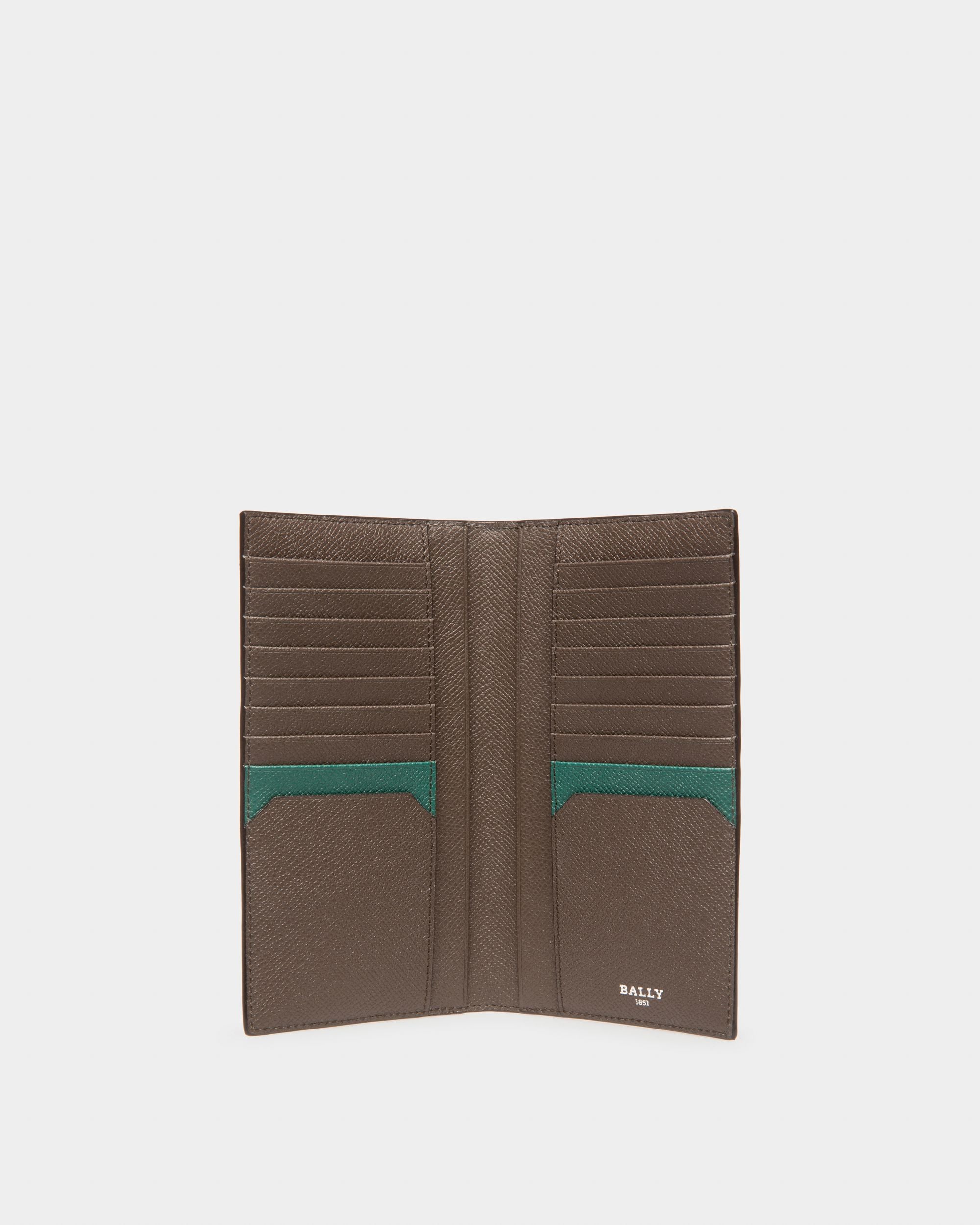 Bennel Portefeuille Continental En Cuir Vert Militaire - Homme - Bally - 03