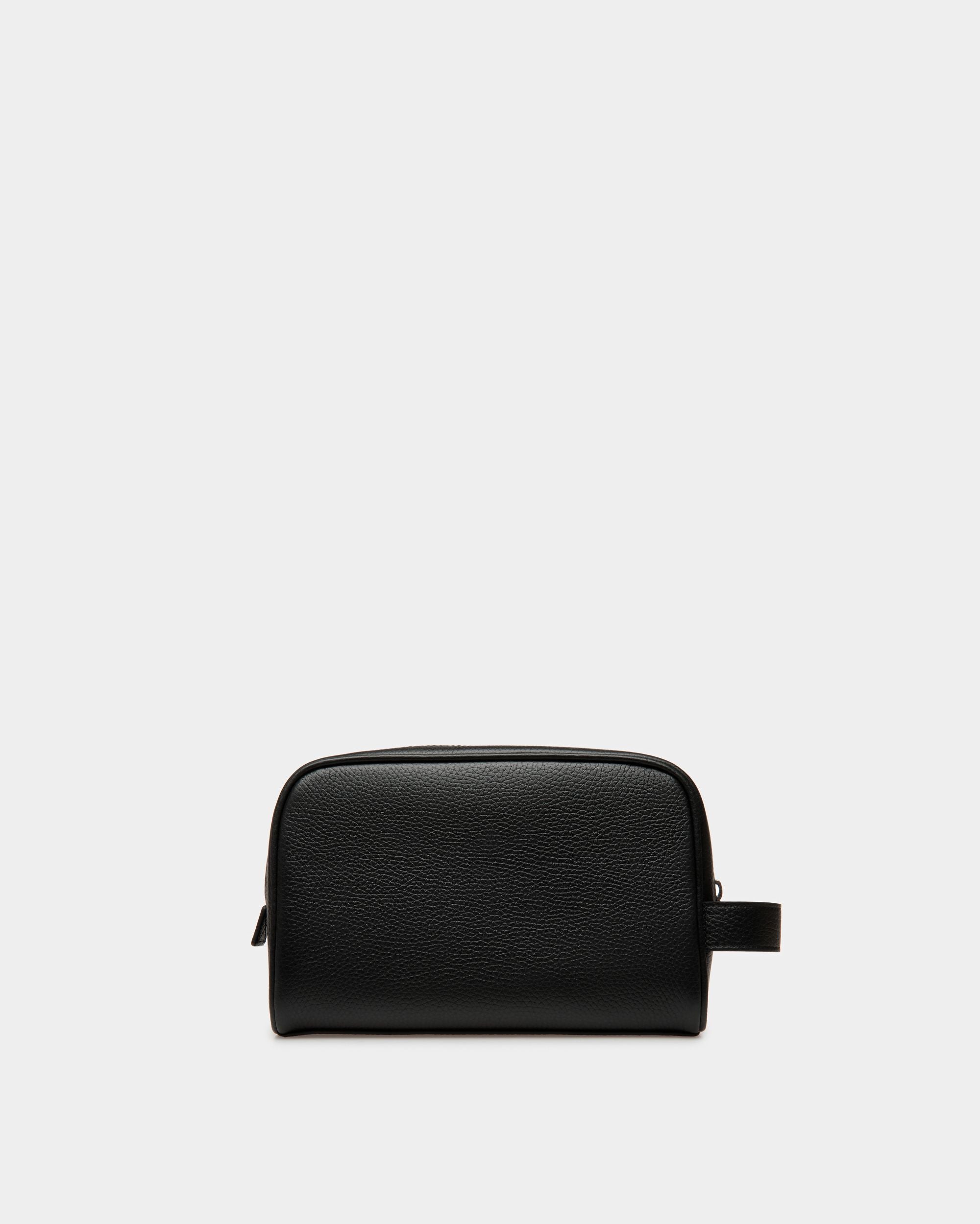 Ribbon Toiletry Bag In Black Leather - Hombre - Bally - 02