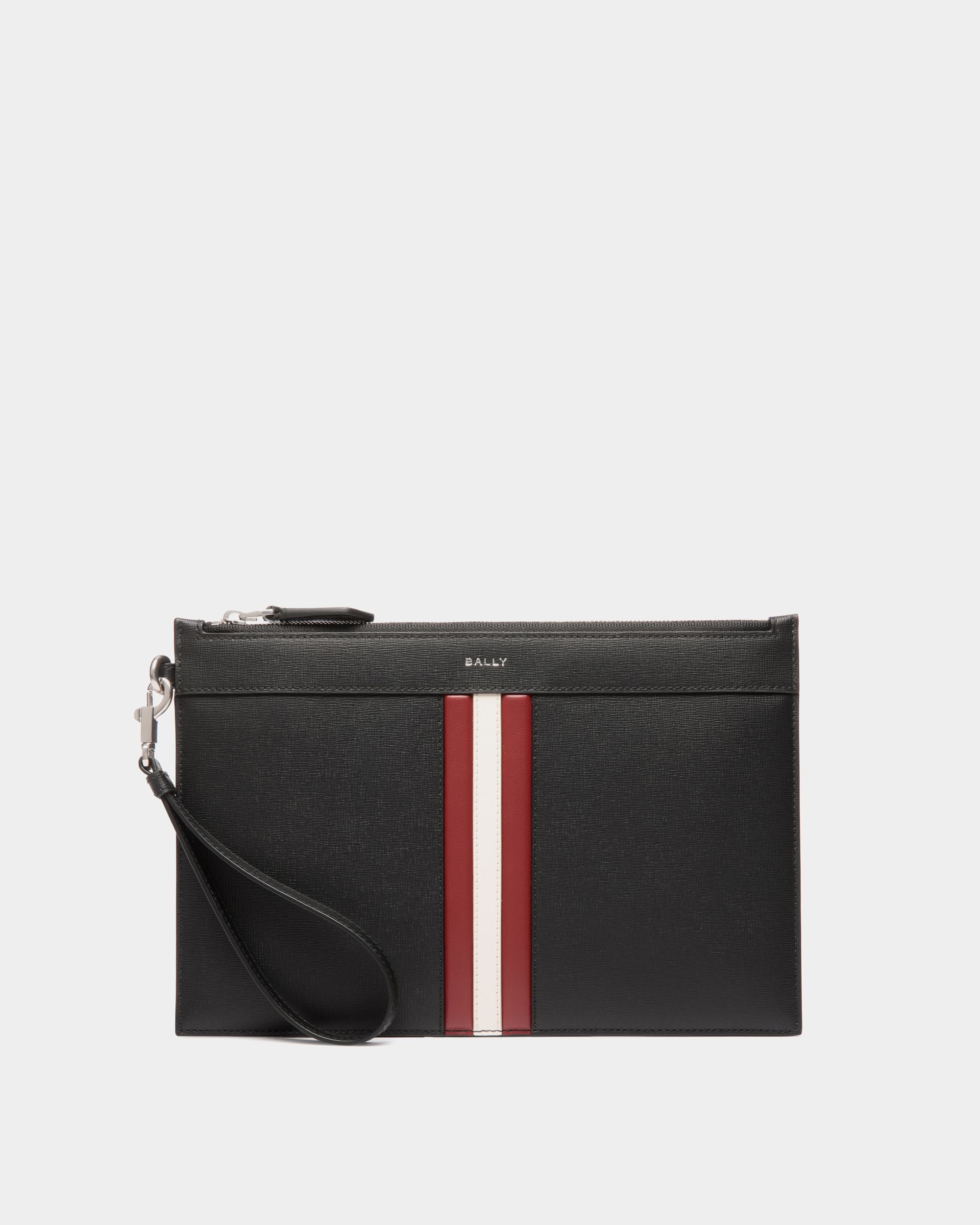 Pochette Mythos En Cuir Recyclé Noir - Homme - Bally - 01