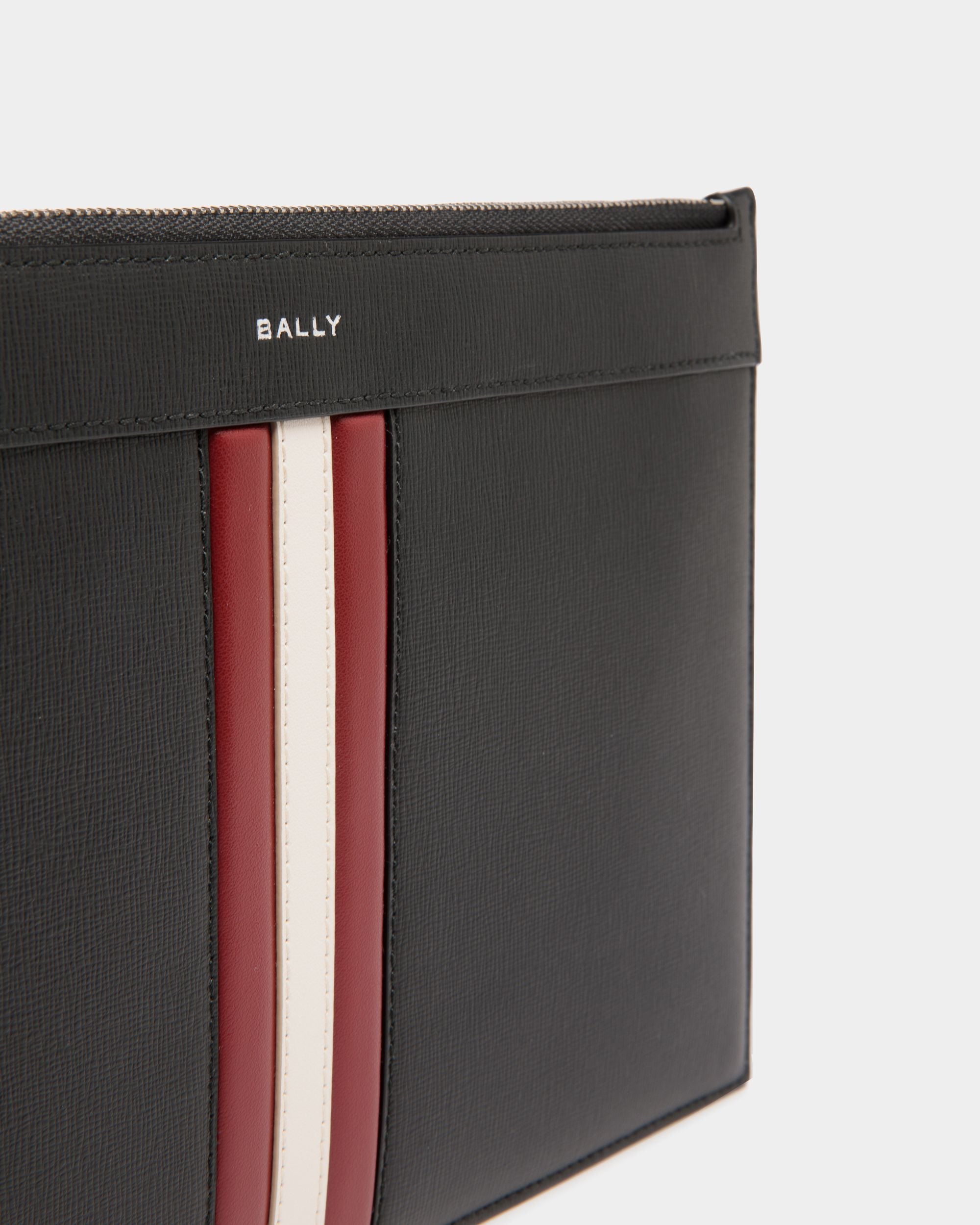 Pochette Mythos En Cuir Recyclé Noir - Homme - Bally - 04