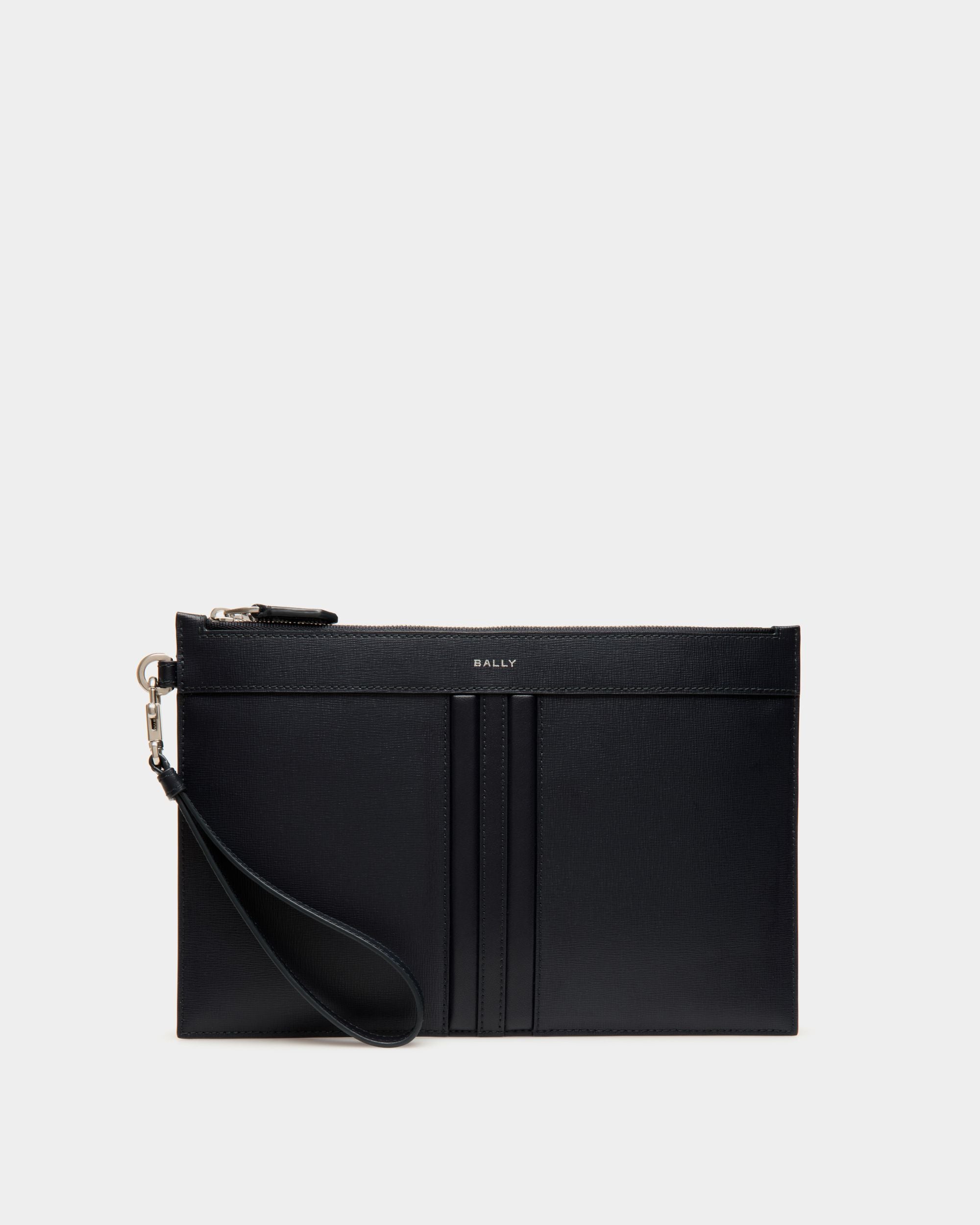 Mythos Pochette Aus Recyceltem Leder In Navy Blue - Herren - Bally - 01