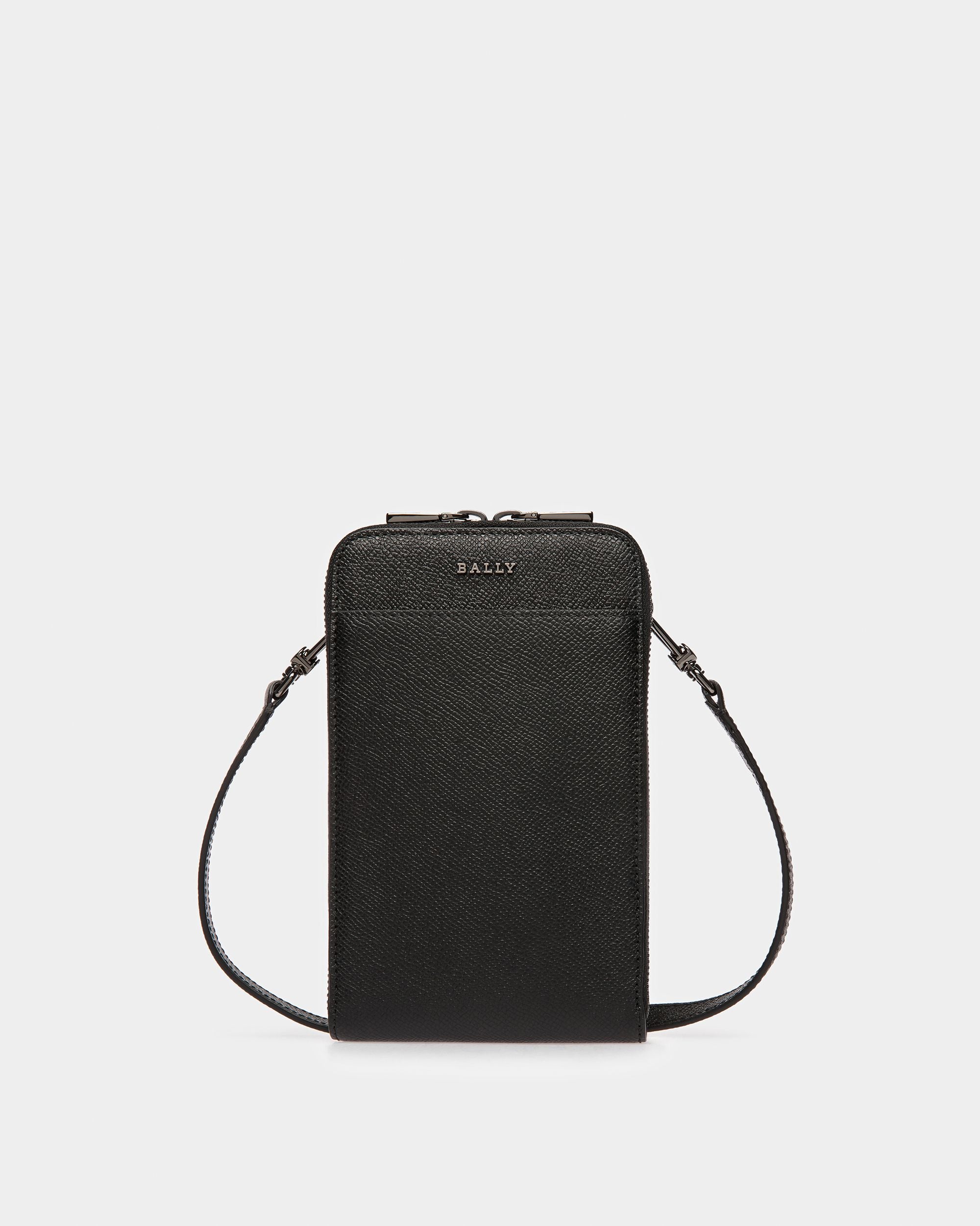 Brantlee Leather Carry Case In Black And Blue Neon - Herren - Bally - 01